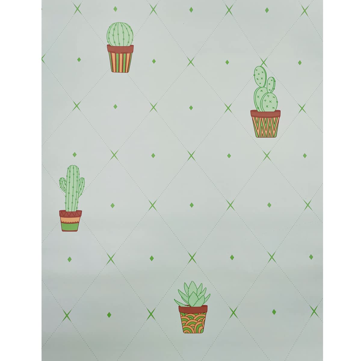 Non-Adhesive Cactus Print Shelf & Drawer Liner - 17.7
