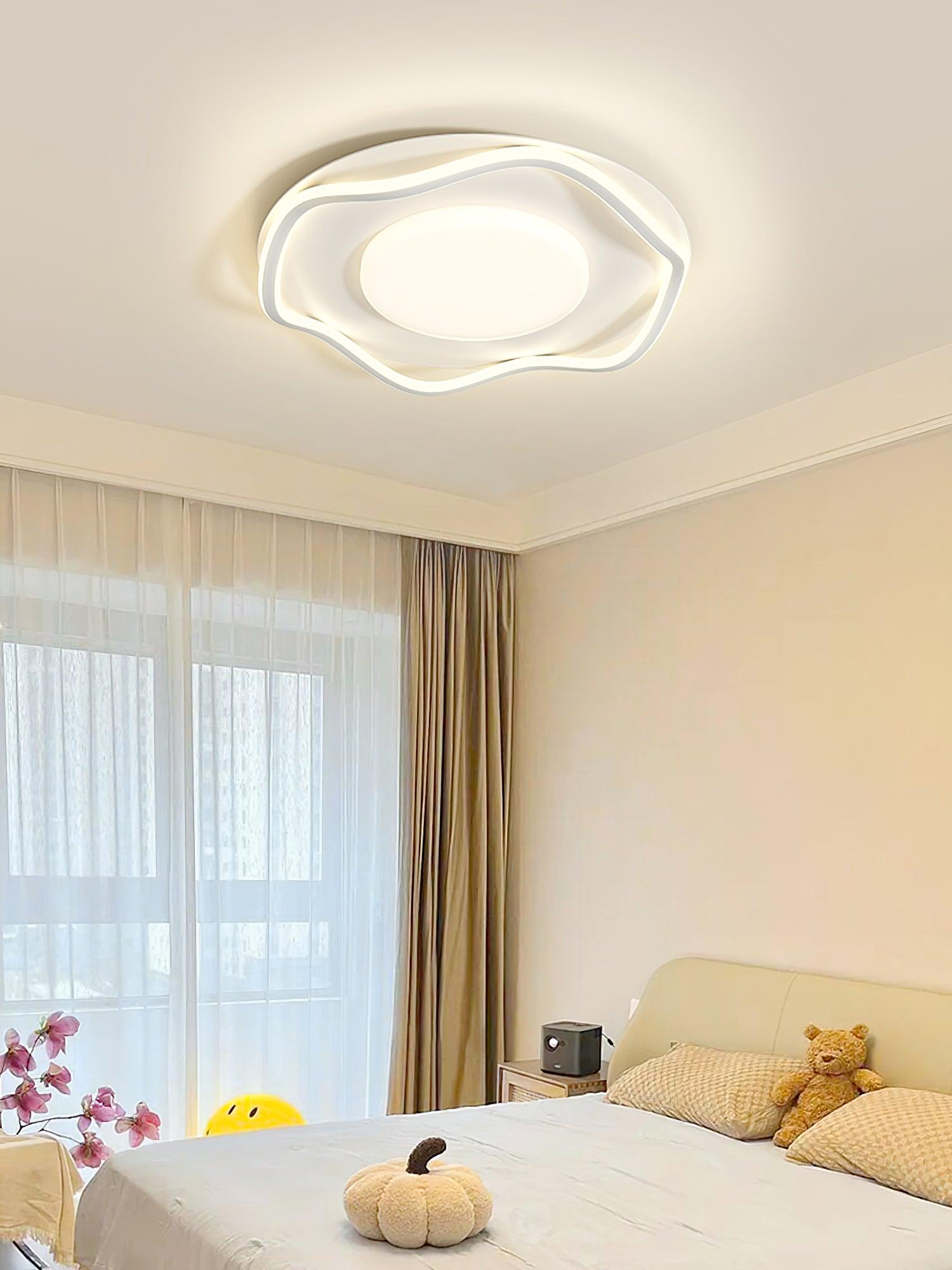 Minimalist Cloud Shape Ceiling Lamp - Modern LED Hanging Light for Bedroom, Nursery & Living Room - Soft Ambient Lighting for Home Decor