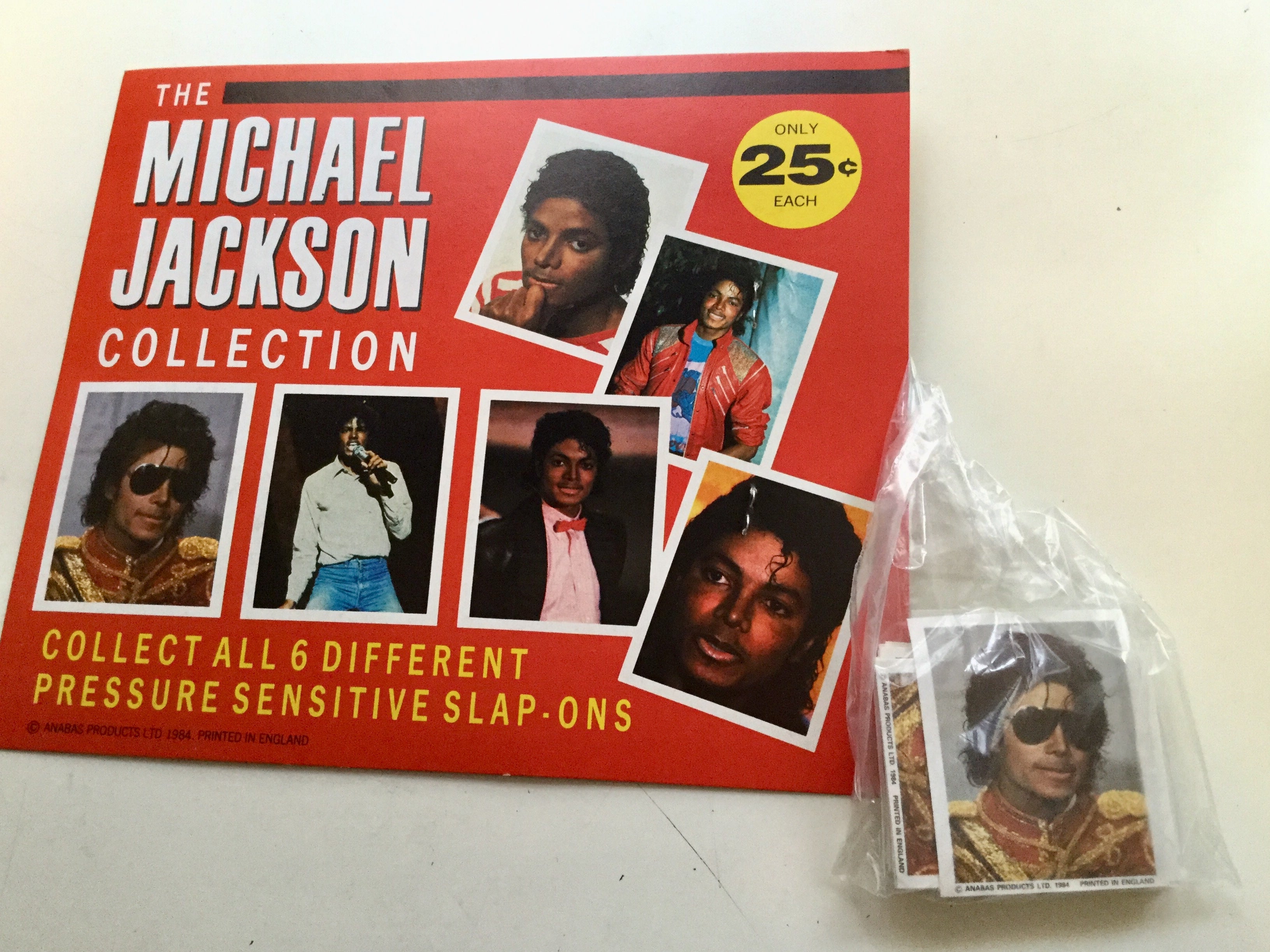 Vintage Michael Jackson 1984 Rare Stickers Set - Collectible Music Memorabilia for Fans, Albums, Scrapbooking & Gift Giving