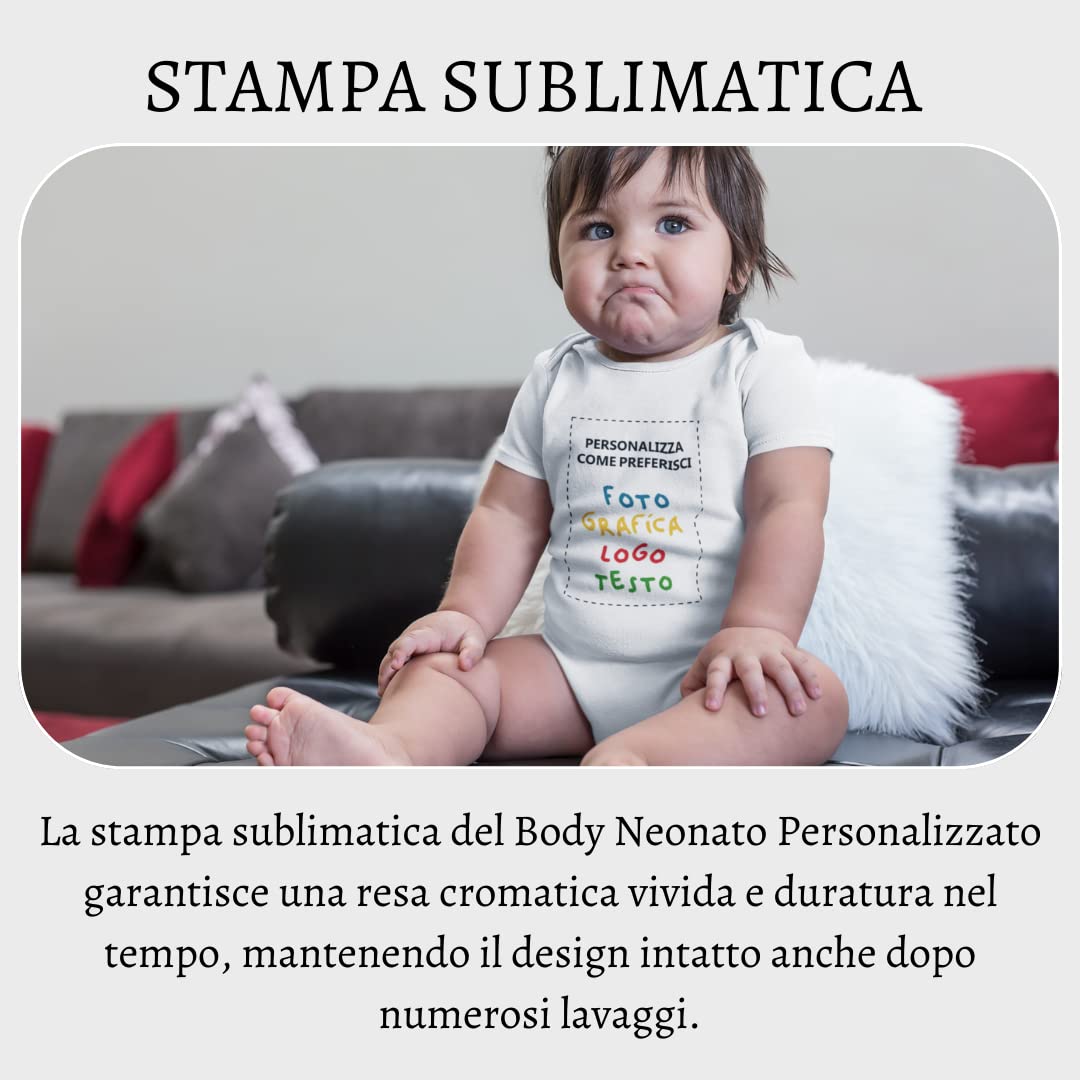 Customizable Baby Bodysuit with Photo & Text - Personalized Newborn Gift for Birthdays & Baby Showers - Perfect for Photo Shoots & Special Occasions