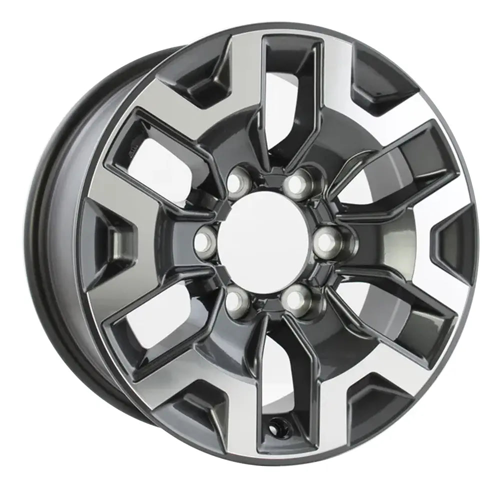 16 Inch Toyota Tacoma Wheel Replacement - Machined Charcoal Replica Rim 75189 4261104220 | Durable Alloy Wheels for Off-Road & Daily Driving