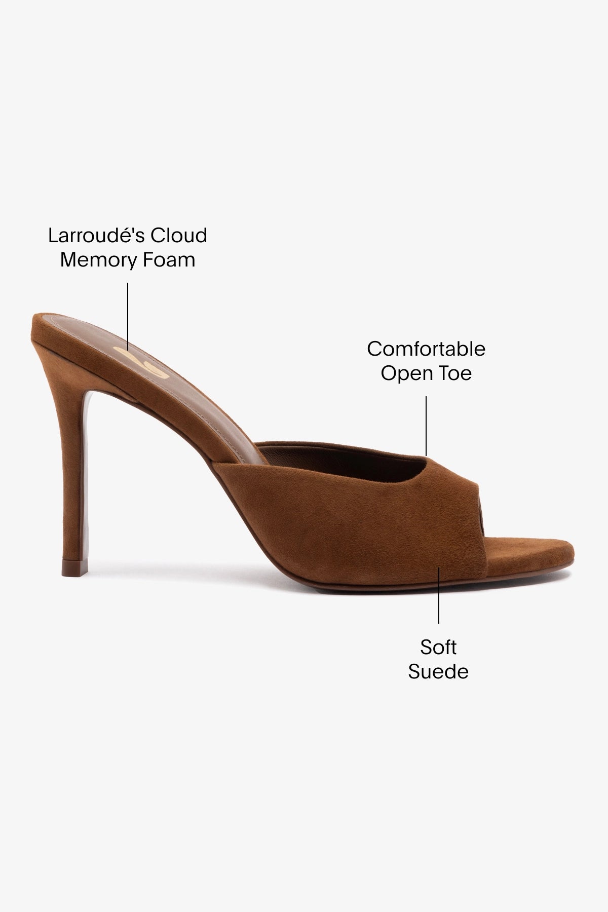 Jasmine Hi Mule Shoes for Women - Burnt Umber Suede Slip-On Loafers - Comfortable Casual & Office Wear