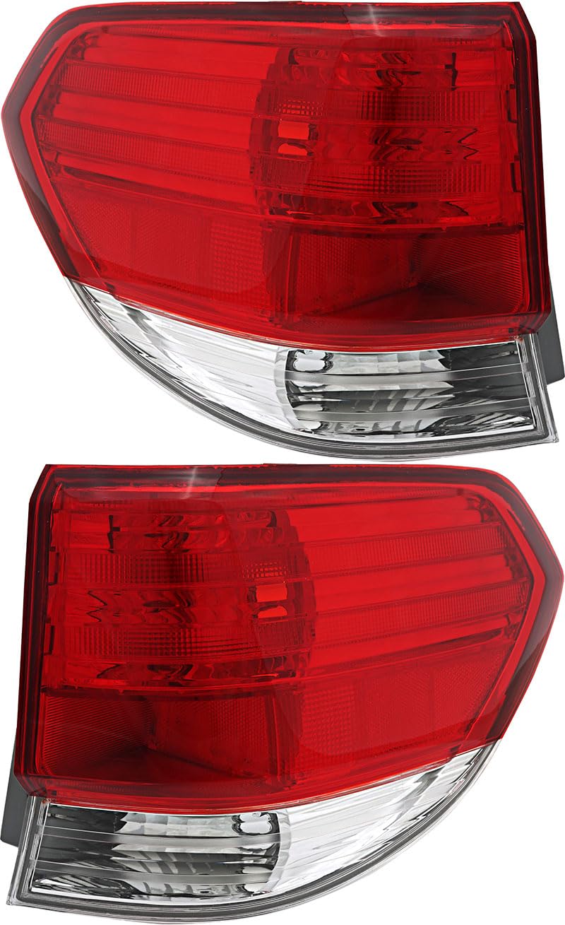 Honda Odyssey Tail Lights Lamps Set - Compatible with 2008 2009 2010 Models - Driver & Passenger Side Replacement - Enhance Visibility & Safety for Night Driving