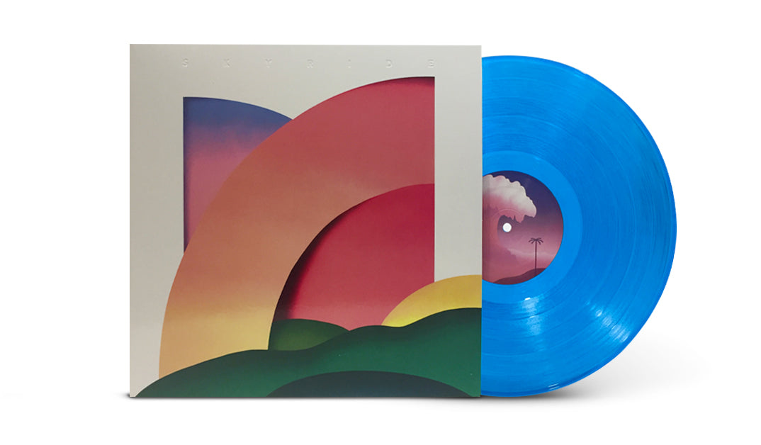 Translucent marbled sky-blue vinyl