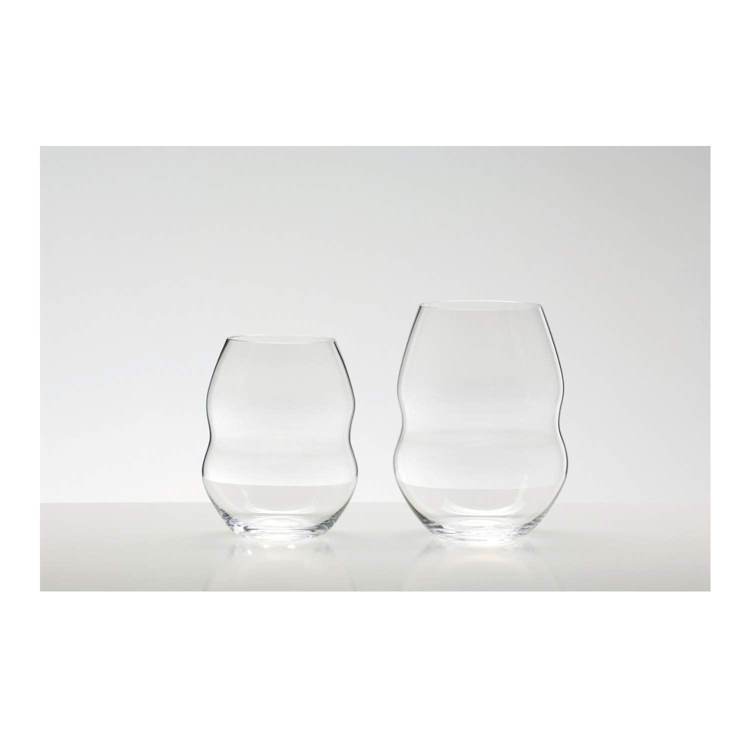 Riedel Swirl Stemless Red Wine Glasses - Set of 6 Crystal Clear Wine Tumblers for Cabernet, Merlot & Pinot Noir - Perfect for Dinner Parties, Wine Tasting & Home Entertaining