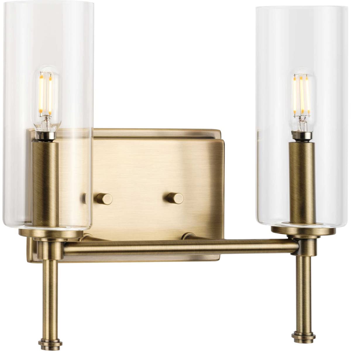 Progress Lighting P300357-163 Elara Bath & Vanity Light Fixture in Brass Finish - Perfect for Bathroom Vanity, Powder Room, and Dressing Area Lighting