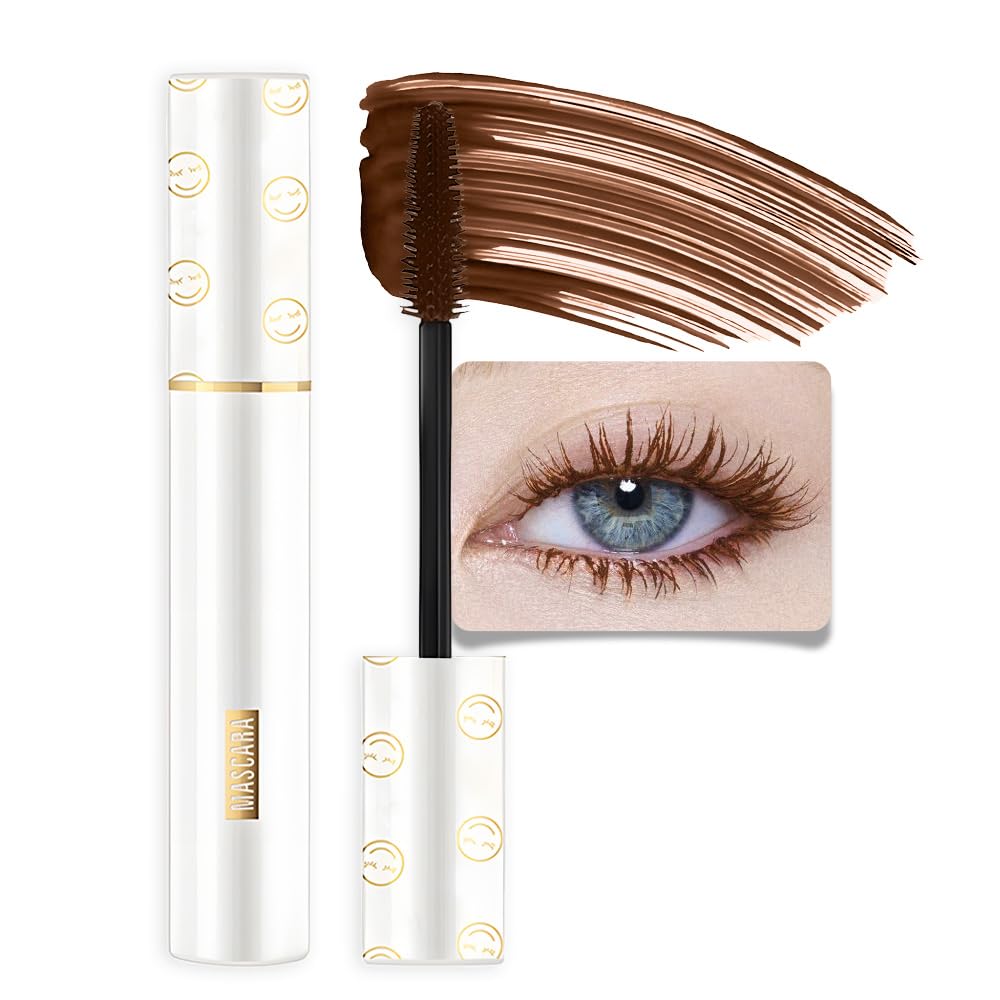 Waterproof Brown Lash Mascara - Flake & Smudge Proof, Cruelty-Free & Nourishing Formula for Long-Lasting Volume (1 Pack) | Perfect for Everyday Wear, Special Occasions & Sensitive Eyes