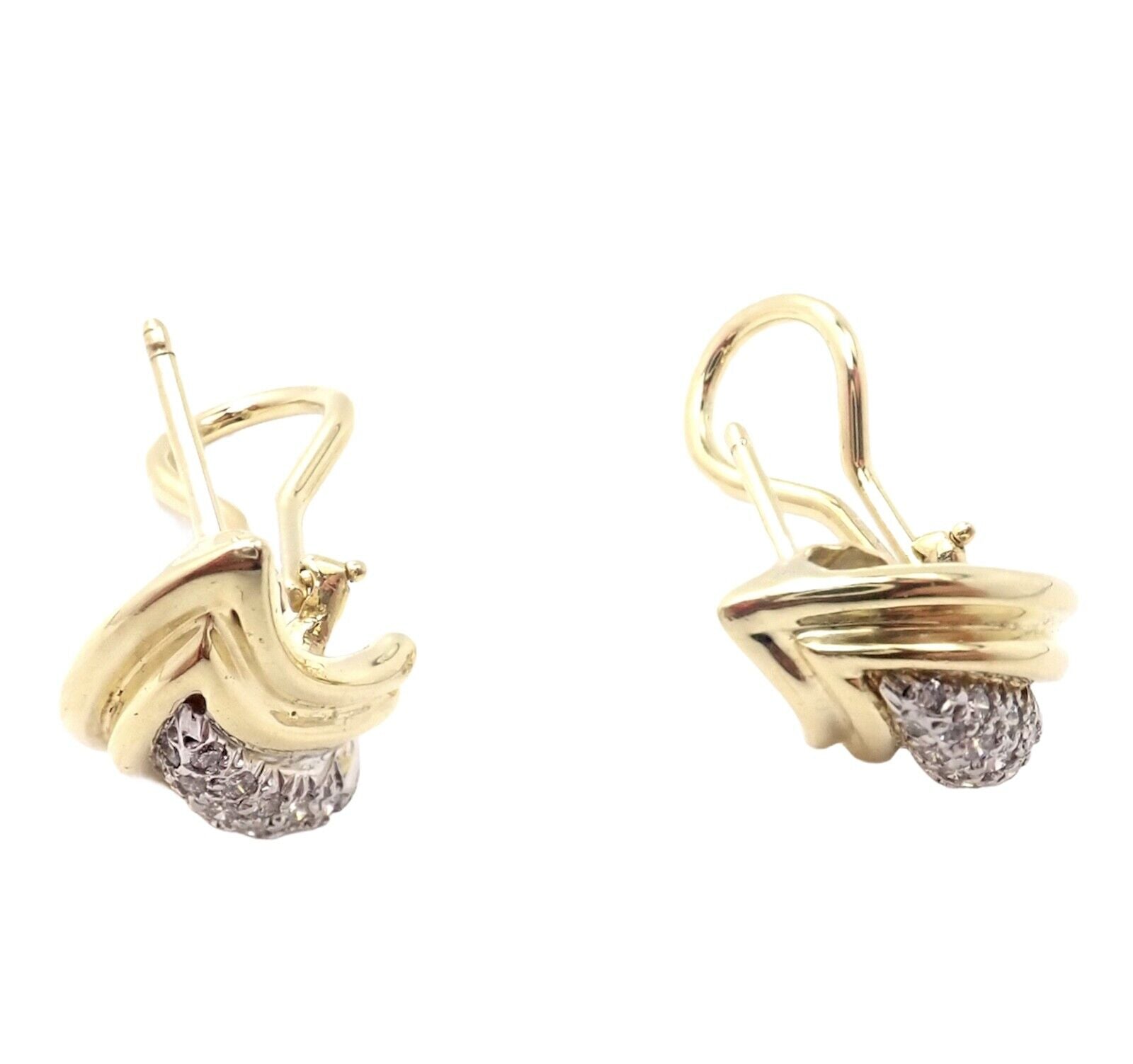 Authentic Tiffany & Co 18k Yellow Gold Diamond Teardrop Earrings | Luxury Jewelry for Women | Perfect for Weddings, Anniversaries & Special Occasions