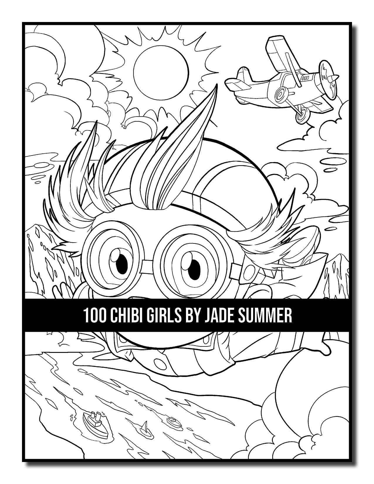100 Chibi Girls: Cute & Fantasy Adult Coloring Book with Horror & Christmas Themes - Perfect for Stress Relief, Gifts & Creative Relaxation