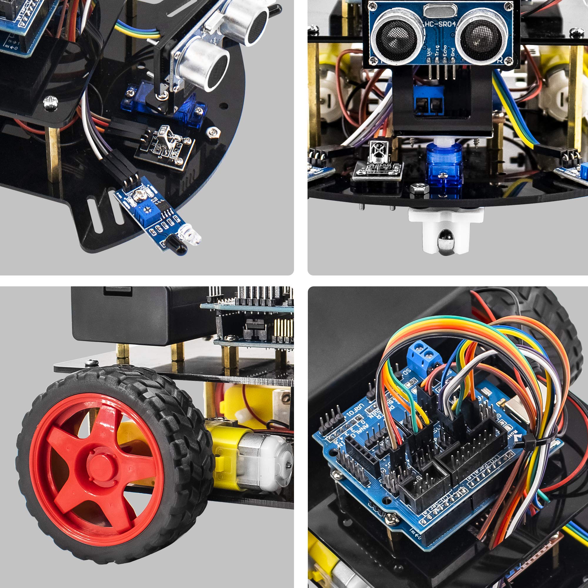 Smart Robot Car Kit - 2WD Remote Control Car Compatible with Arduino IDE | DIY Robotics Project with Step-by-Step Tutorial | STEM Learning & Home Automation Fun