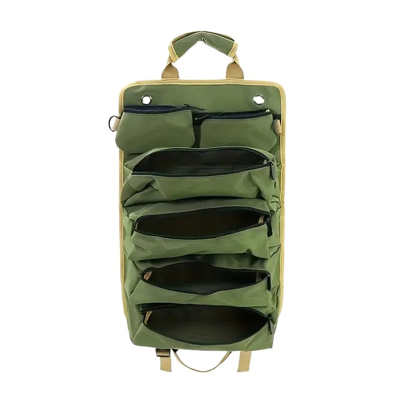 Heavy Duty Roll Up Tool Bag Organizer - Durable Portable Tool Storage for Electricians, Plumbers & DIYers - Perfect for Workshops, Construction Sites & Home Repairs