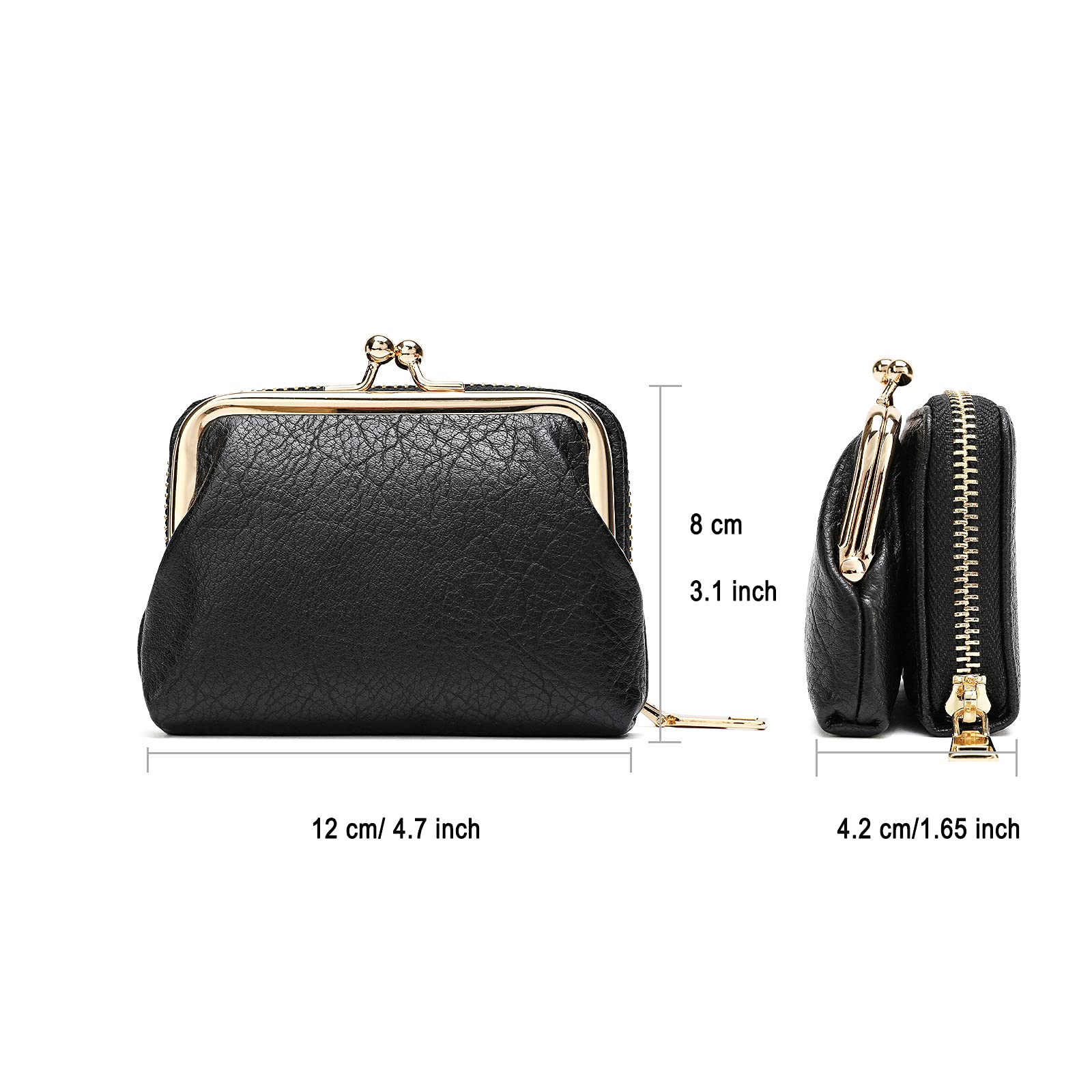 2 in 1 Women's Wallet & Coin Purse - Slim Credit Card Holder with Zipper Closure, RFID Blocking, Fashionable Small Clutch for Girls & Teens (Perfect for Travel, Shopping & Daily Use)