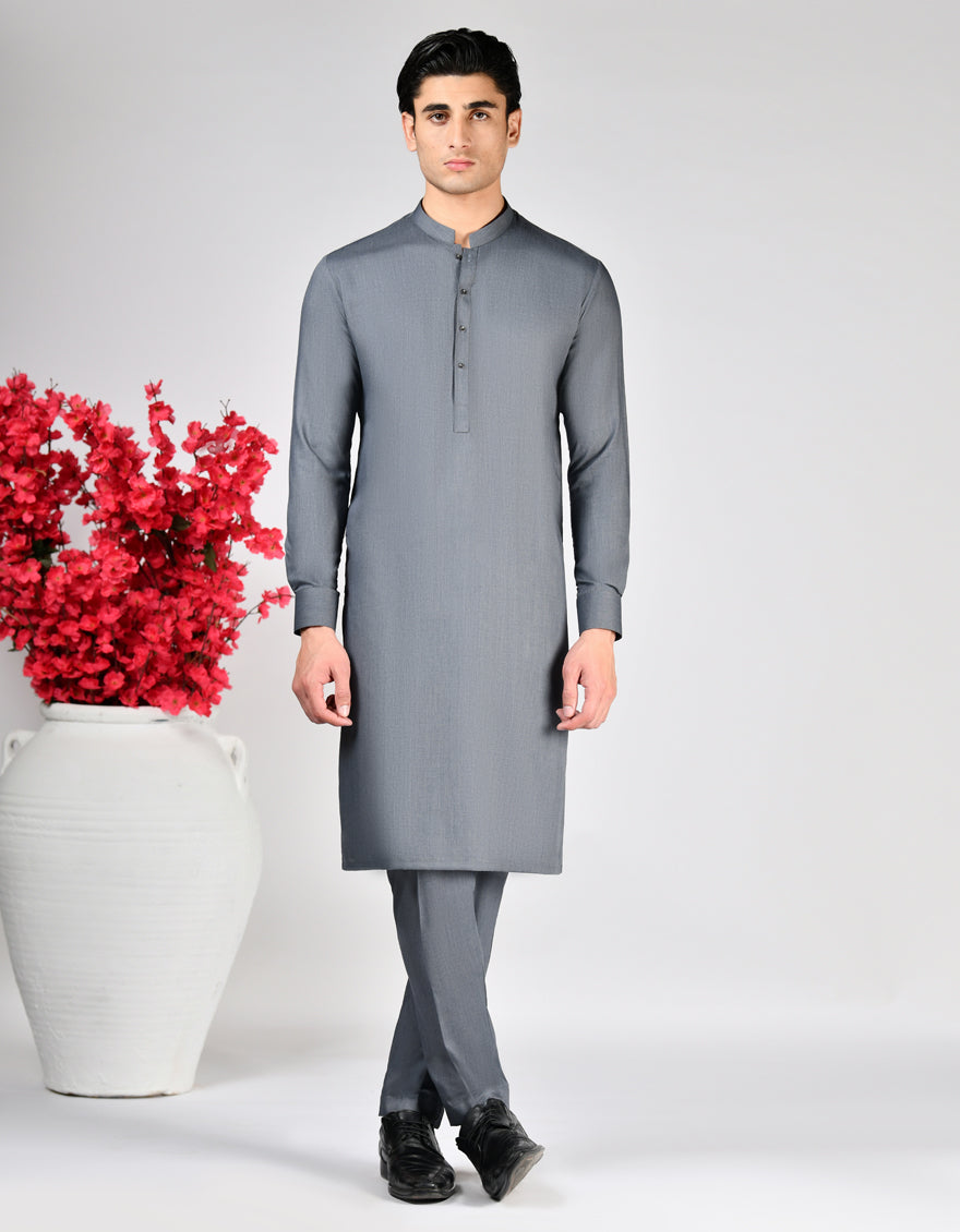 Premium Blended Granite Unstitched Suit by J. Junaid Jamshed - Elegant Formal Wear for Weddings & Special Occasions