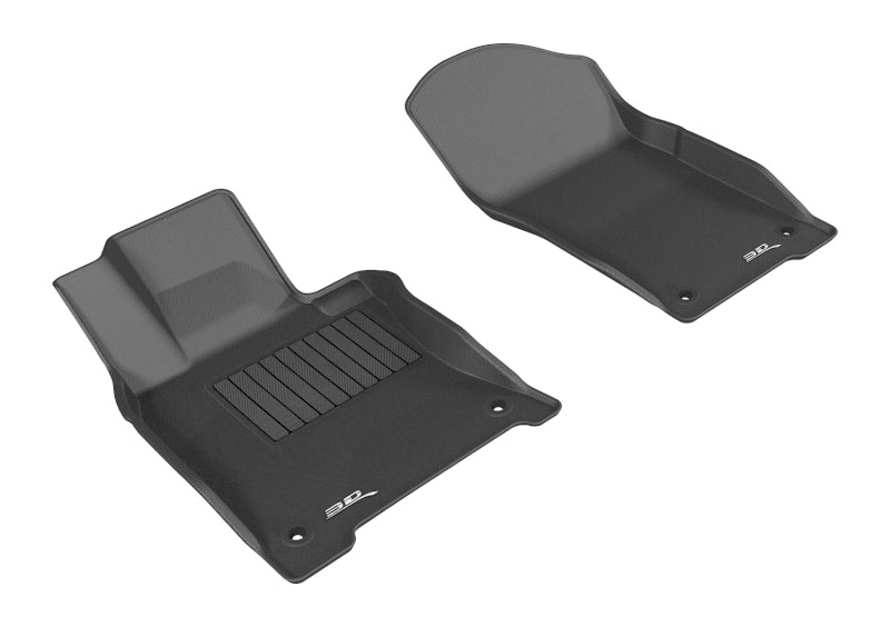 3D MAXpider Custom Fit Floor Mats for 2014-2017 Infiniti Q50 - Kagu Series 1st Row All-Weather Car Mats (Black) | Perfect for Daily Commute, Road Trips & Winter Protection