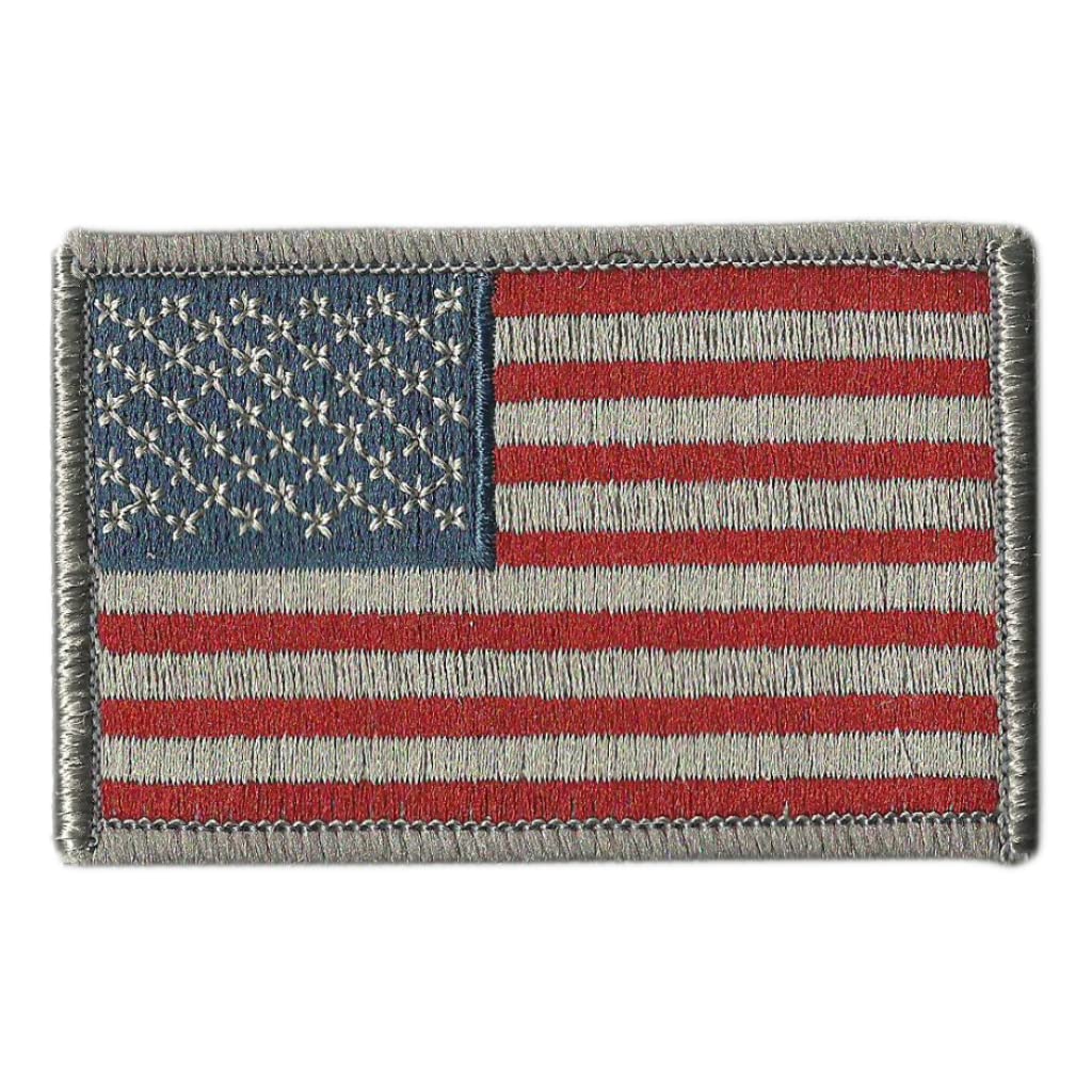 Tactical USA Flag Patch - Subdued Silver American Flag Embroidered Patch for Military, Police & Outdoor Gear | Gadsden & Culpeper Style | Perfect for Backpacks, Vests & Tactical Equipment