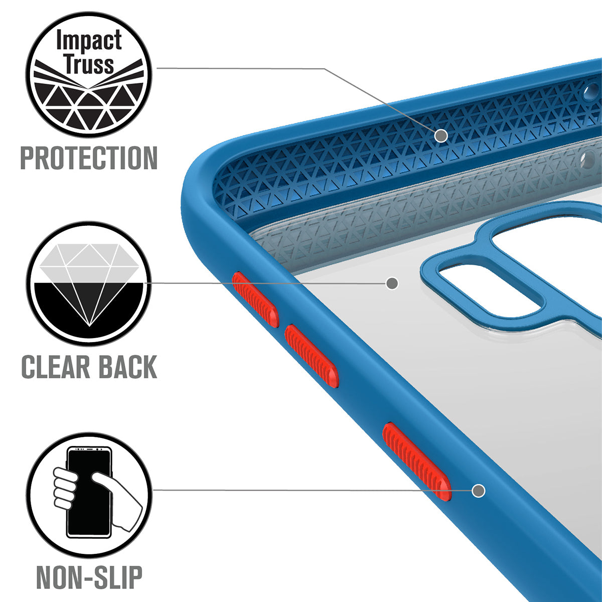 Samsung Galaxy S9 Shockproof Case - Heavy Duty Impact Protection Cover for Samsung Galaxy S9 - Perfect for Outdoor, Travel & Daily Use