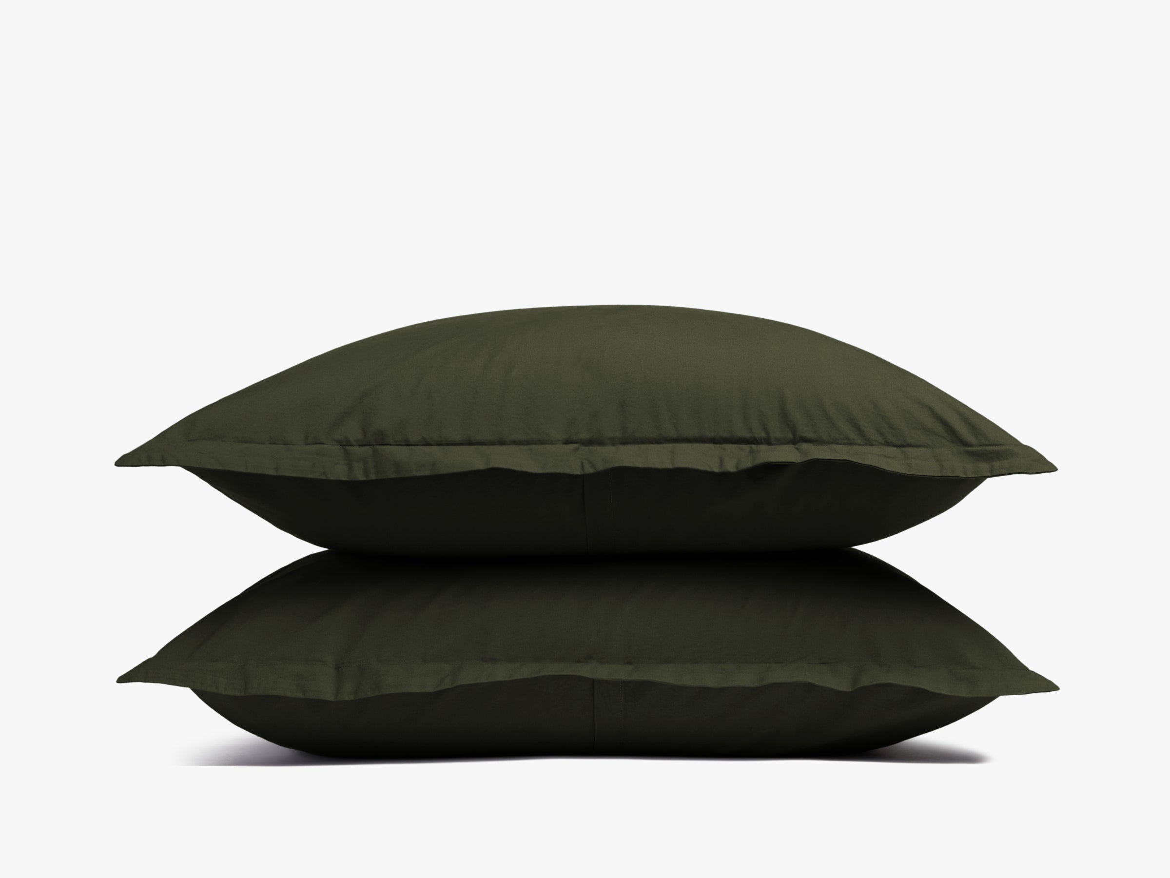 Premium Brushed Cotton Sham Set - Soft & Breathable Bedding - Evergreen Color - Perfect for Bedroom Decor & Cozy Sleep