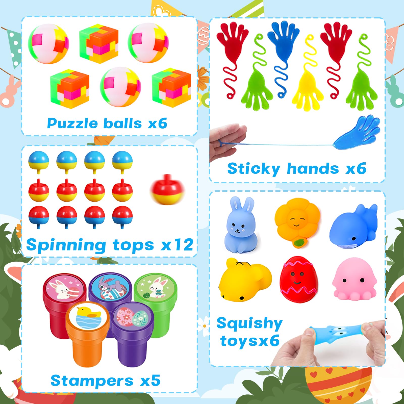 GOAUS 240-Piece Prefilled Easter Eggs with 120 Small Toys - Ready-to-Use Easter Egg Hunt Party Favors, Basket Stuffers & Kids Prizes for Easter Celebrations, Birthday Parties & Classroom Activities