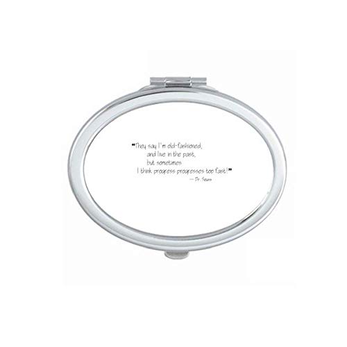 DIYthinker Portable Folding Double-Sided Makeup Mirror with Inspirational Quotes - Perfect for Travel, Home Vanity, and Office Desk