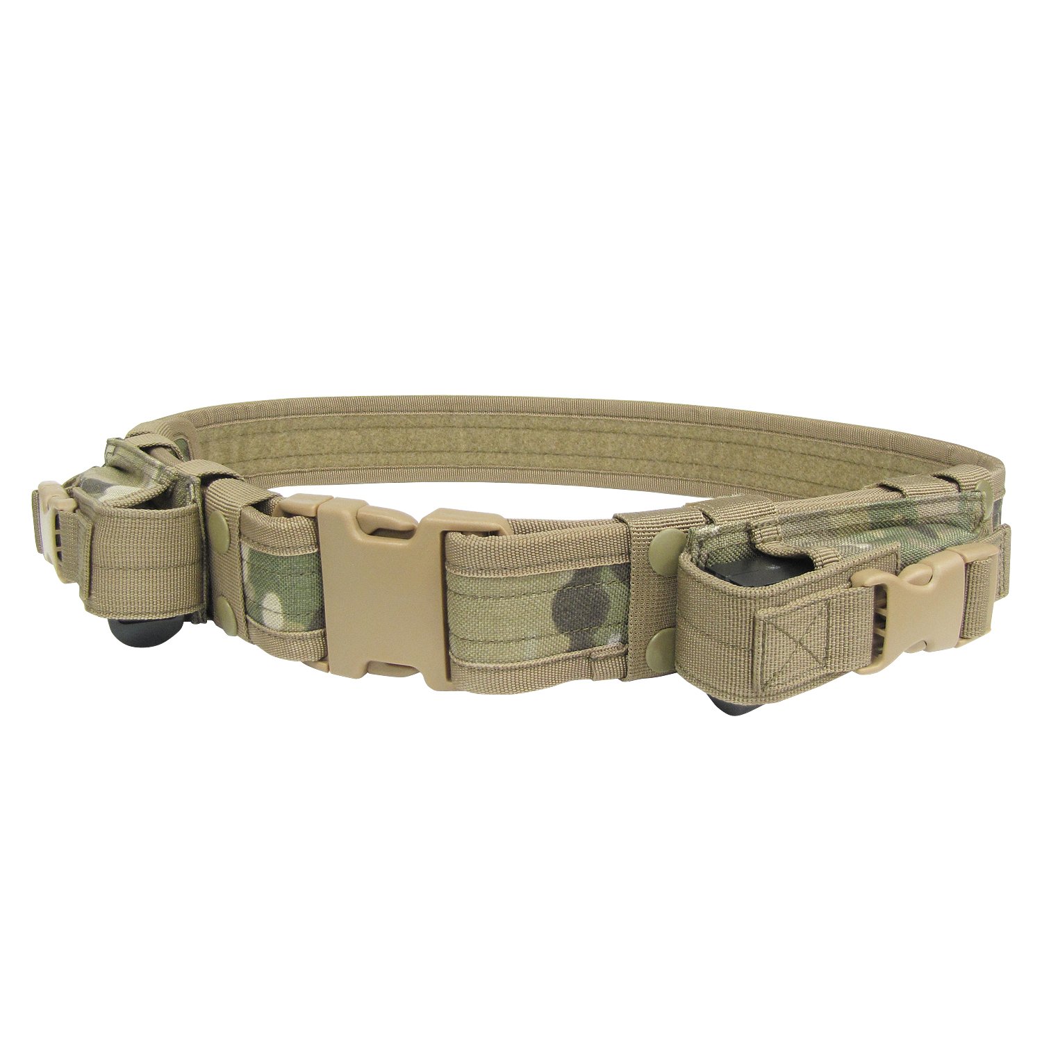Condor Men's Tactical Belt - Heavy Duty Military Style Rigid Webbing Belt for Outdoor, Hiking & Work - Adjustable Waist 1.75
