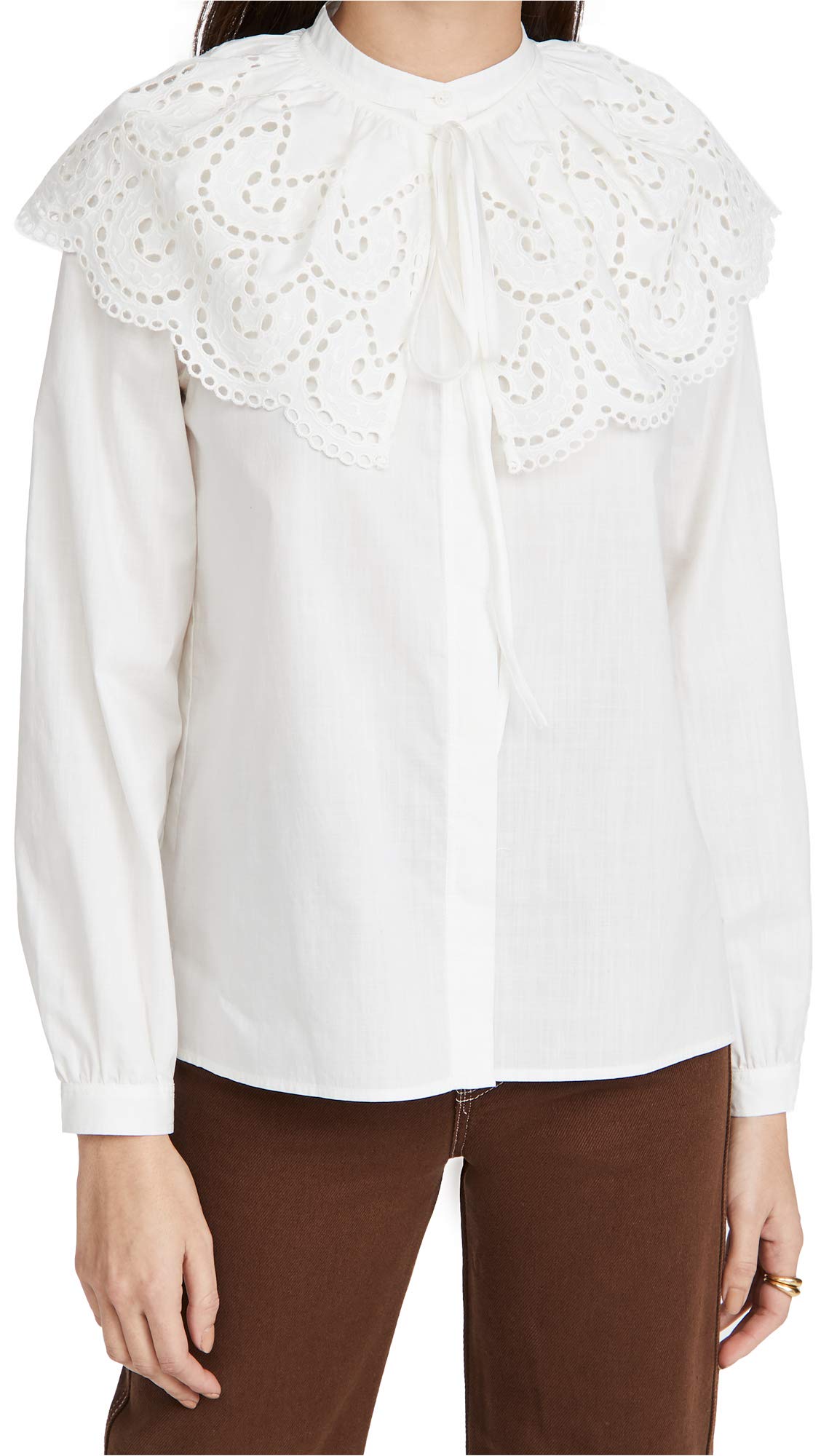 Rebecca Taylor Women's Valerie Long Sleeve Blouse - Elegant Office Wear & Casual Outfit for Work, Date Night and Special Occasions