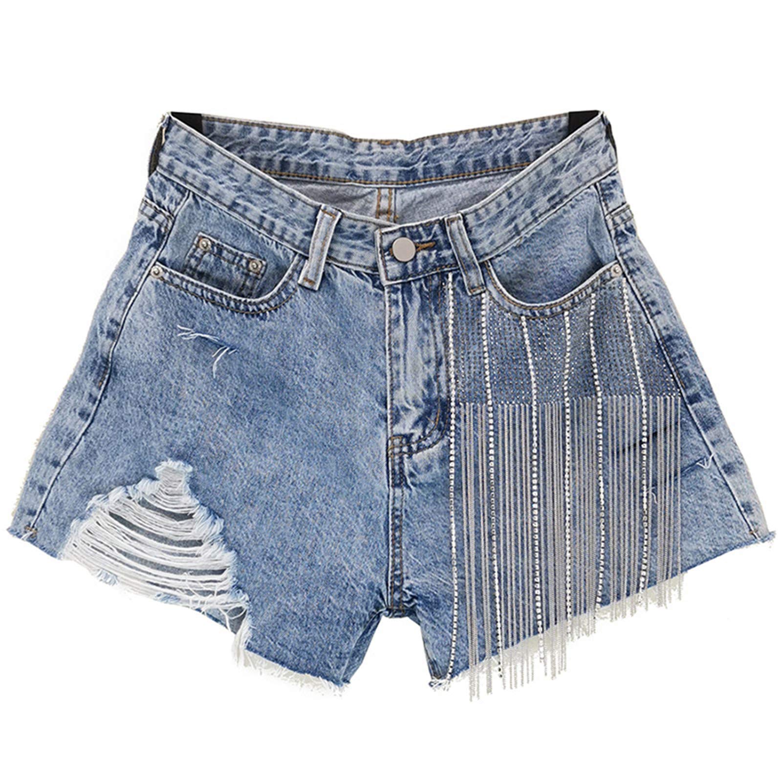 Korean Women's High Waist Wide Leg Distressed Jeans - Summer Loose Fringed Pants for Short Girls | Casual Outfit, Streetwear Fashion