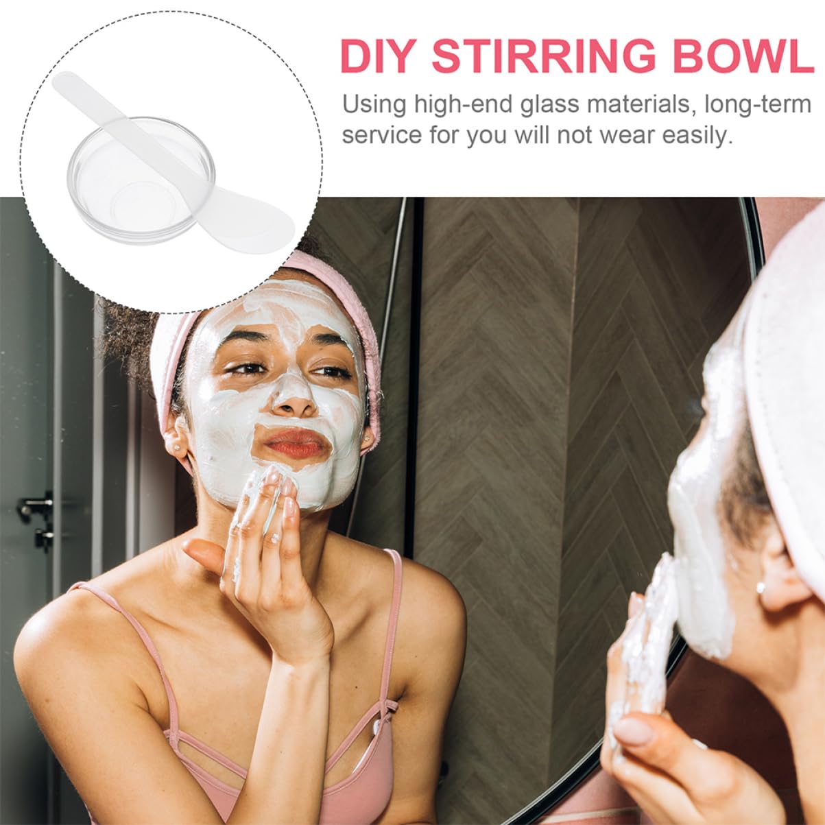 Premium Glass Facial Mask Mixing Bowl Set of 5 - Spa Quality Skincare Tools for DIY Face Masks, Beauty Treatments & Professional Esthetician Use