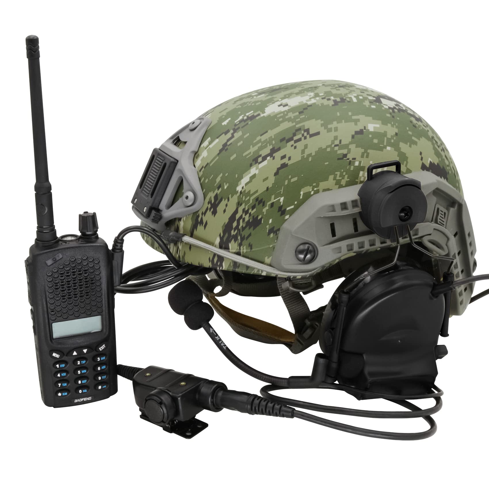 COMTA 2 Tactical Headset with U94 PTT 2pin - Noise Canceling Military Headphones for Airsoft, Hunting & Shooting - Perfect for Outdoor Sports, Tactical Training & Combat Simulation