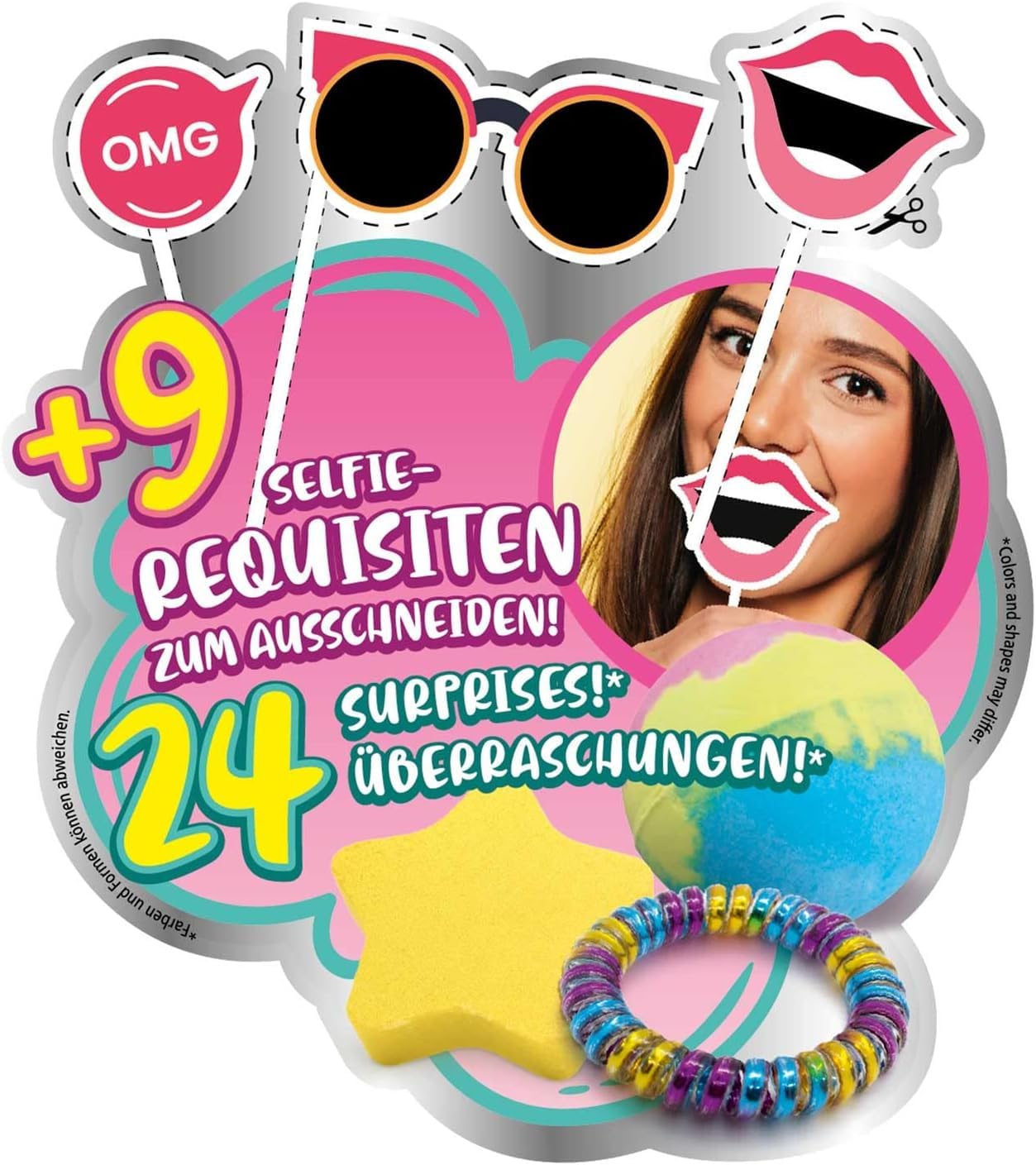 INKEE Advent Calendar with Toys for Kids - Christmas Countdown with Bath Bombs & Hair Accessories - Perfect Gift for Boys & Girls - Fun Holiday Surprises for December
