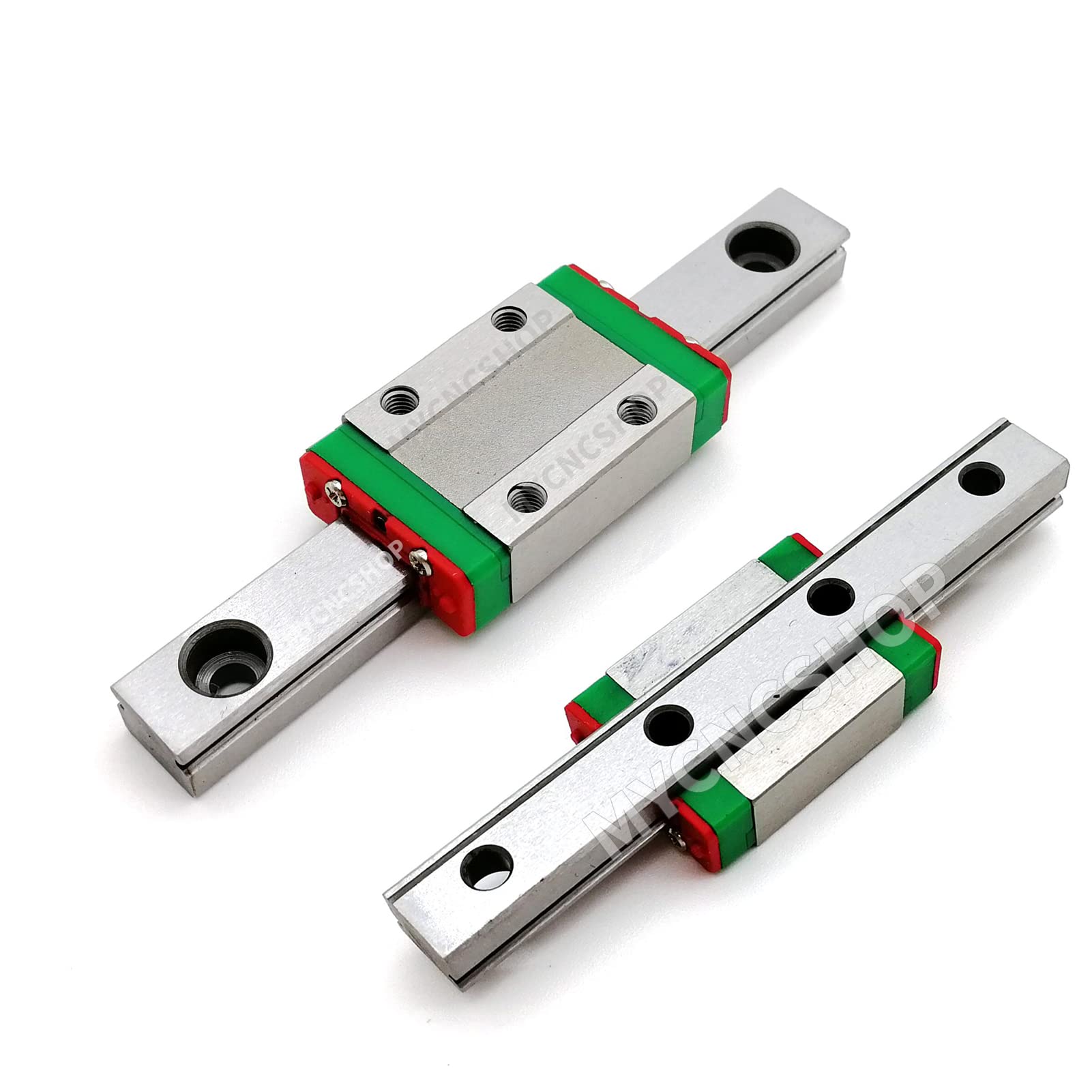 2Pcs MGN12 450mm (17.72in) Linear Rail Guide + 4Pcs MGN12H Carriage Blocks - High Precision Miniature Linear Motion System for 3D Printers, CNC Machines, Laser Cutters and DIY Automation Projects