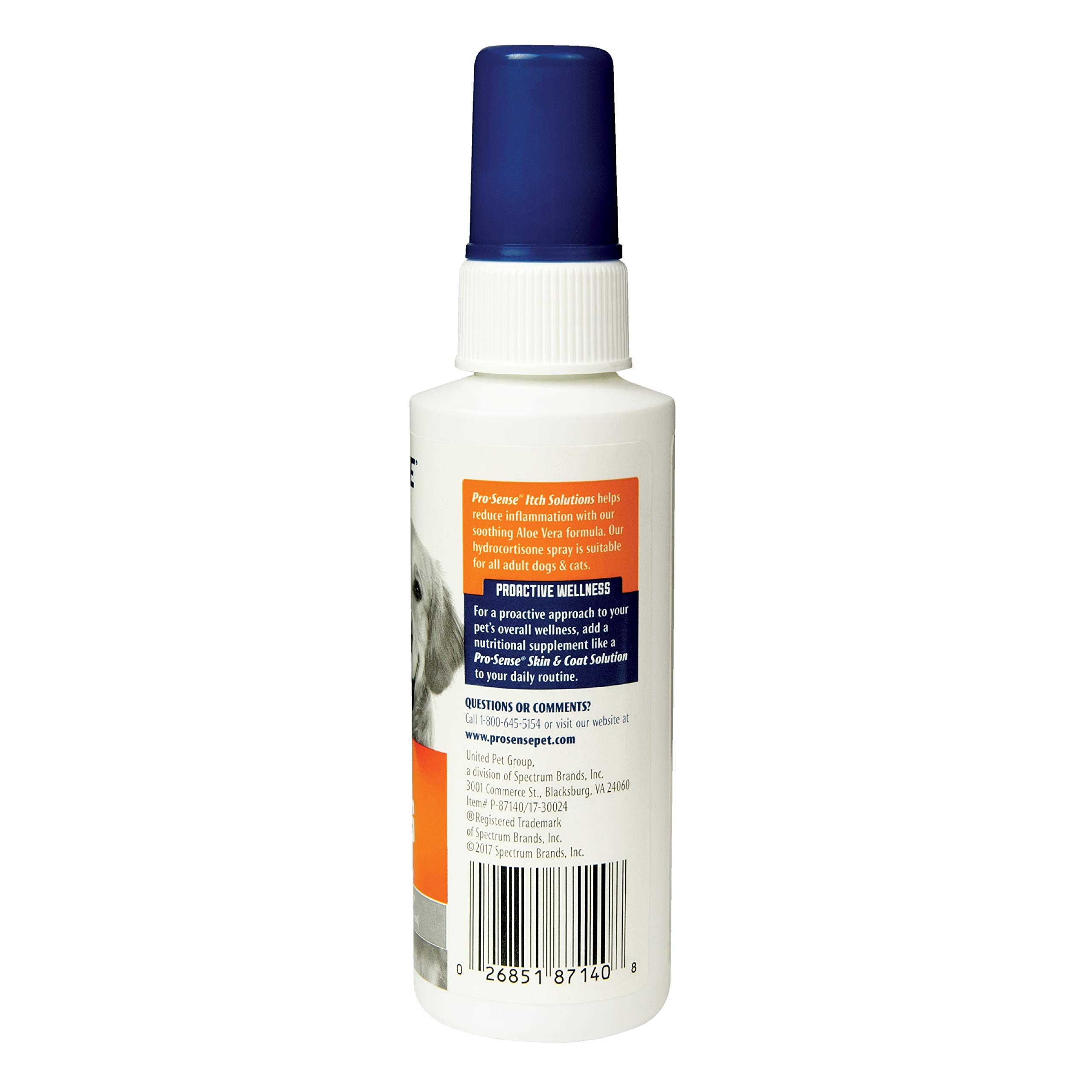 ProSense Itch Relief Hydrocortisone Spray for Dogs & Cats - Aloe Infused 4oz (48 Pack Case) | Soothes Hot Spots, Allergies & Skin Irritations for Pets at Home or Travel