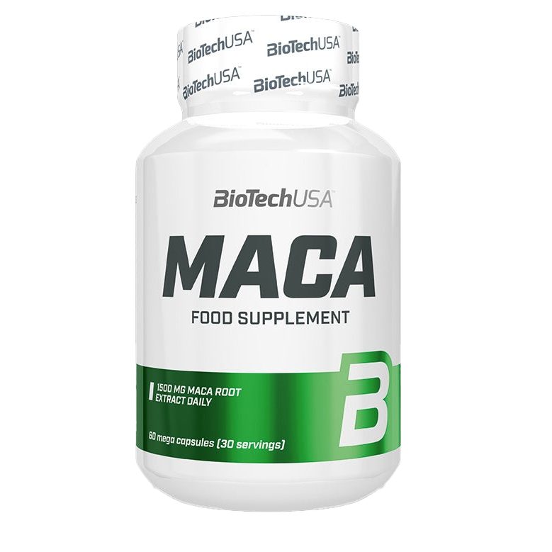BioTechUSA Maca Capsules 60 Count - Natural Energy & Vitality Supplement for Men & Women - Perfect for Workout, Fitness & Daily Energy Boost
