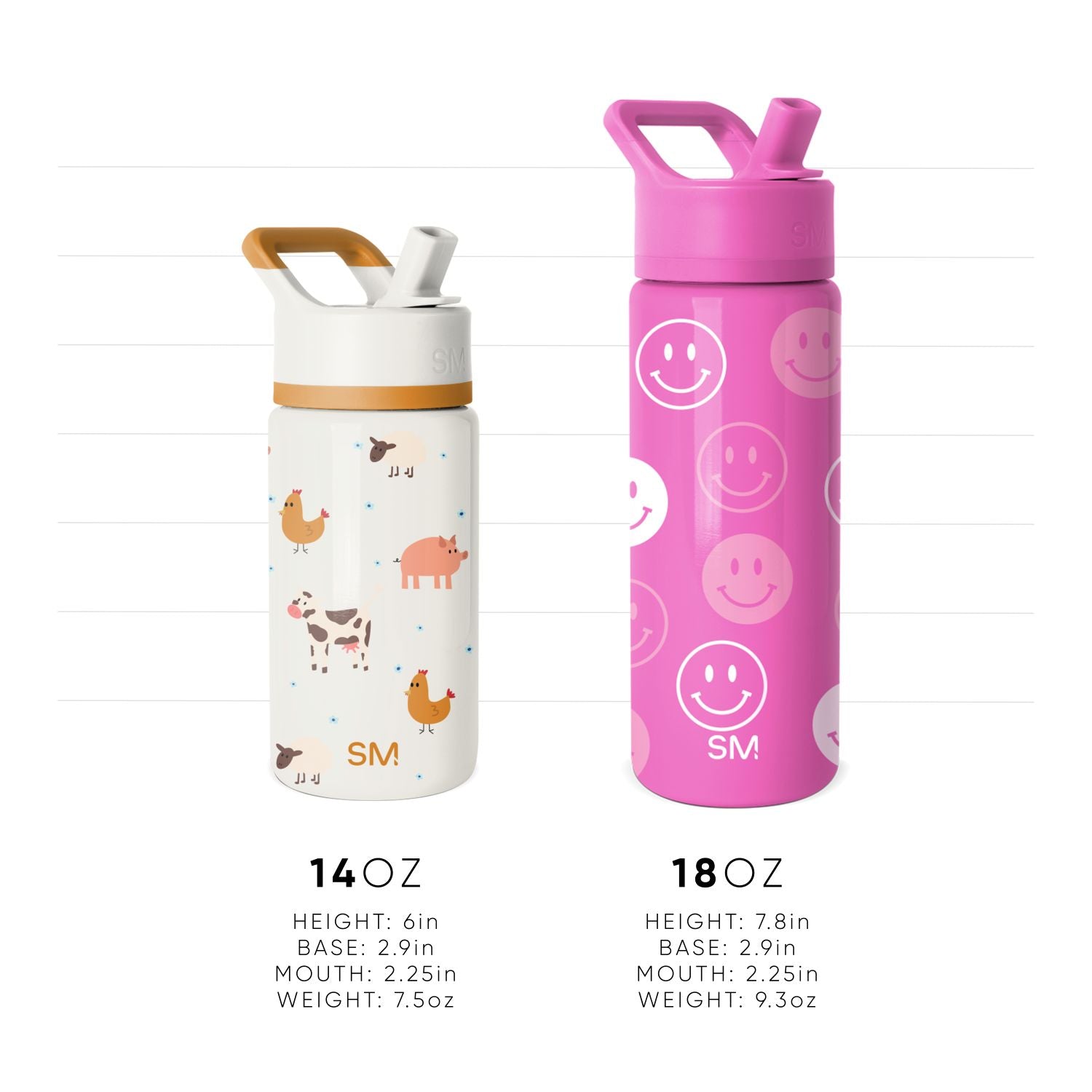 Summit Insulated Water Bottle with Straw Lid - 32oz Leakproof Stainless Steel Vacuum Flask for Hiking, Gym & Outdoor Activities