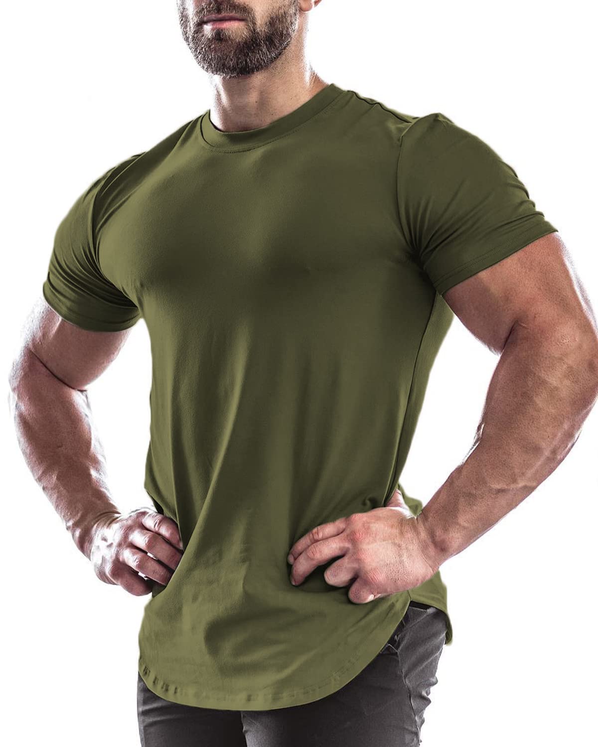 Men's Muscle Fit T-Shirt - Athletic Short Sleeve Workout Tee - Lightweight Gym Shirt with Crew Neck - Perfect for Training, Running & Casual Wear