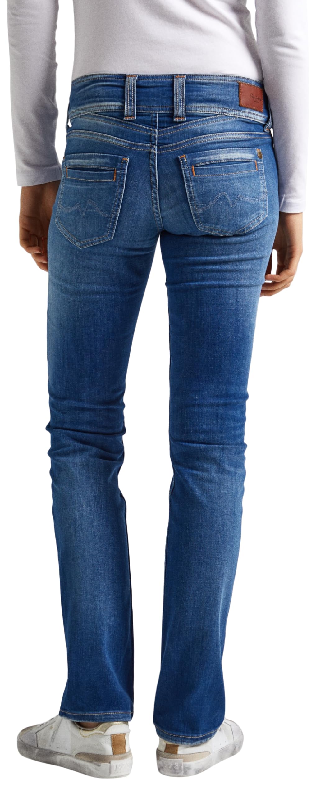 Pepe Jeans Gen Women's Straight Blue Jeans - Size EU 36 (US 26/34) - Classic Denim Pants for Casual Wear & Everyday Outfits