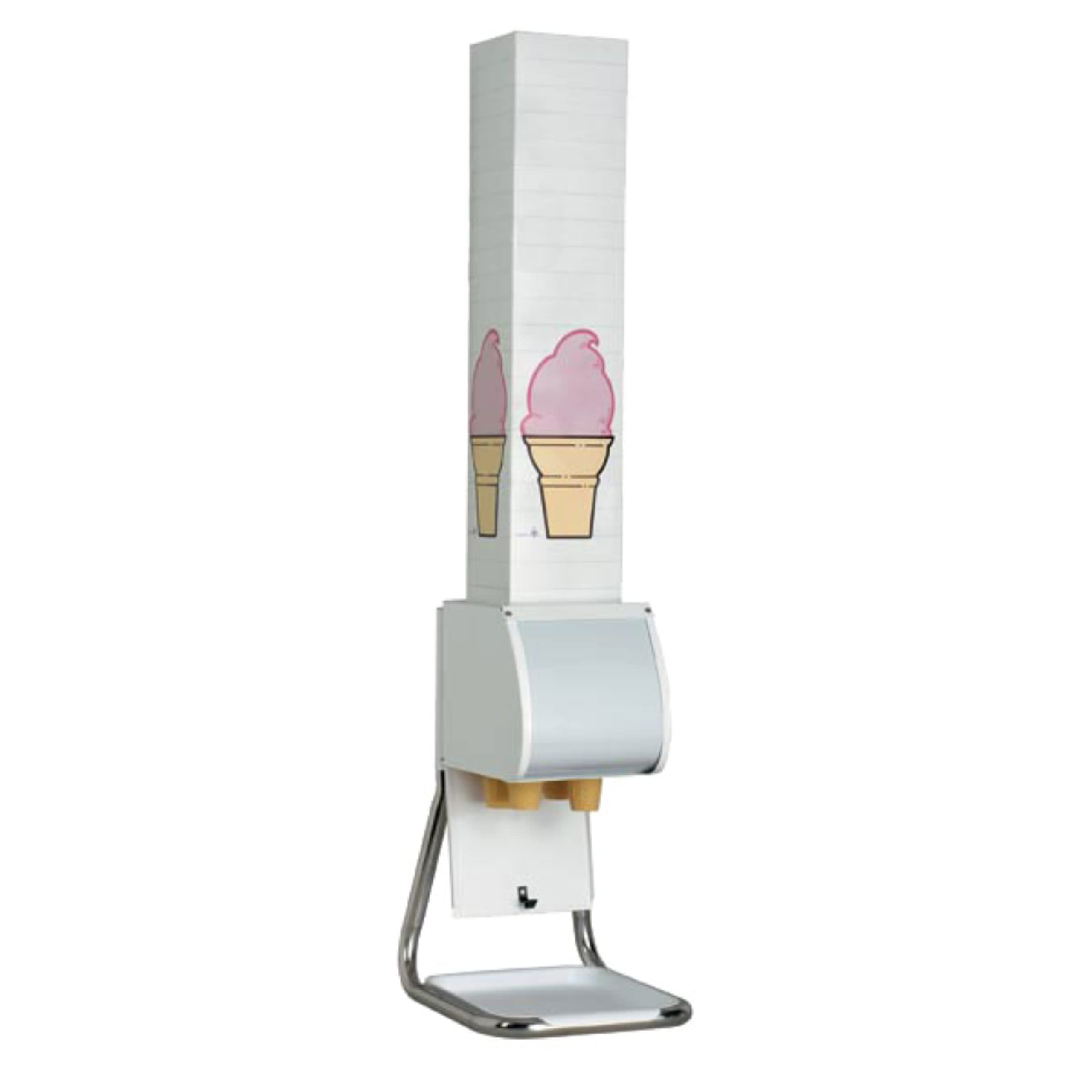 Countertop Ice Cream Cone Dispenser - White, 15.5