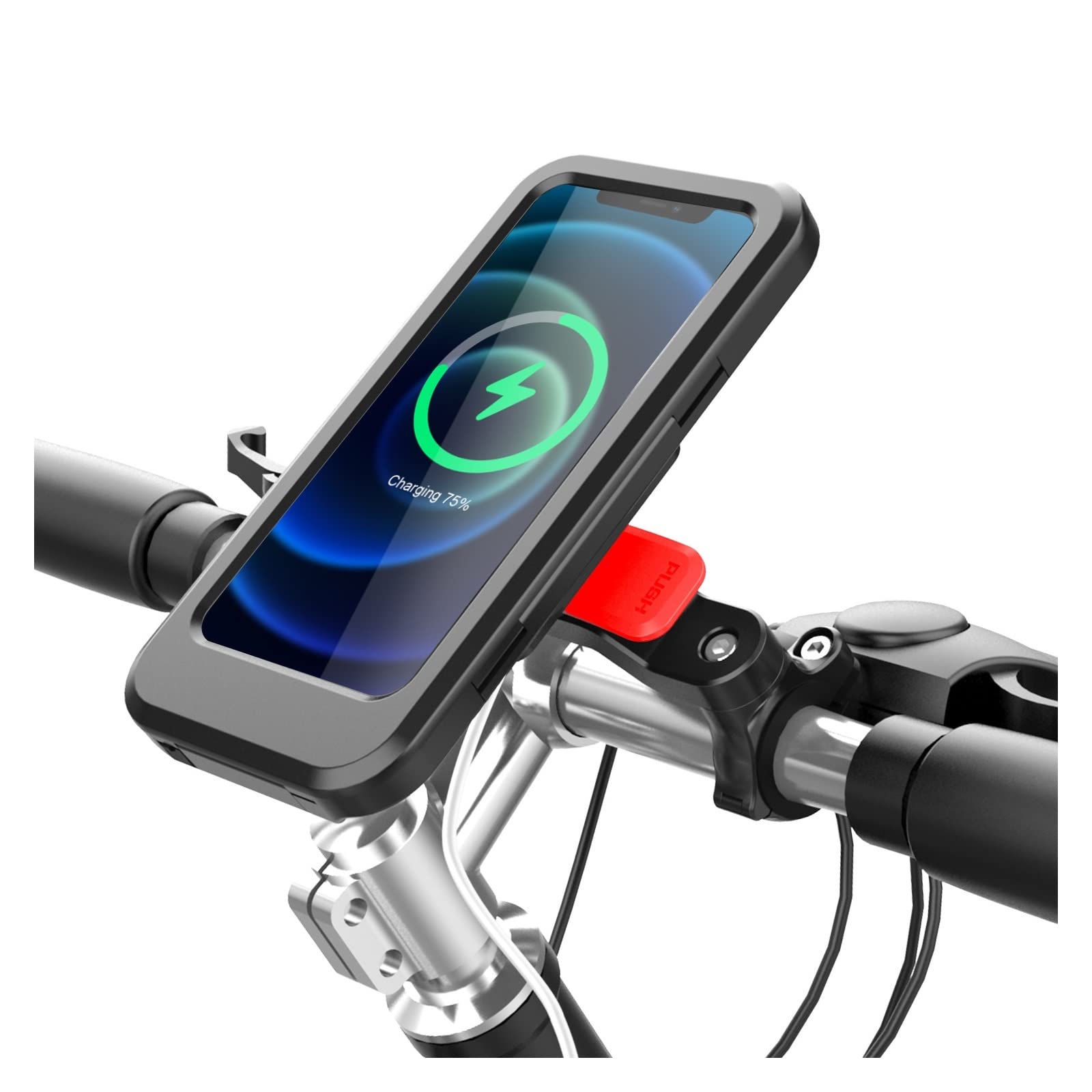 BEIYAO Waterproof Motorcycle Phone Mount Holder - Universal Bike Phone Bracket for iPhone & Android - Perfect for Cycling, Motorcycling & Outdoor Adventures