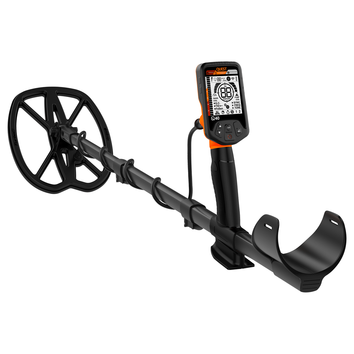 Quest Q40 Metal Detector Kit with 2 Search Coils, Headphones, Hat & Carrying Case - Open Box | Perfect for Treasure Hunting, Beach Combing & Outdoor Adventures