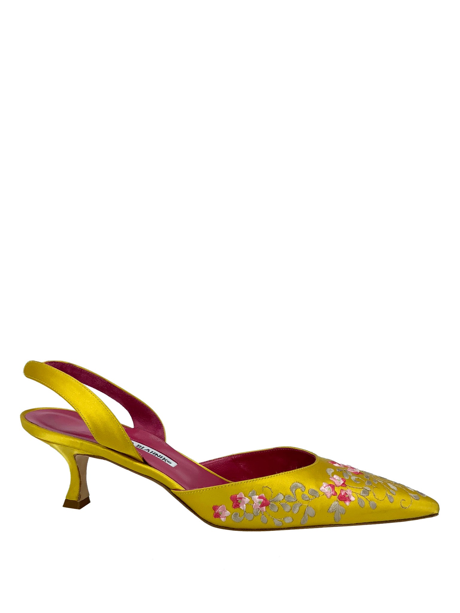 Manolo Blahnik Embroidered Carolyne Slingback Pumps - Women's Size 11 | Luxury Designer Heels for Weddings, Parties & Special Occasions