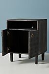 Hand Carved Antique Nightstand - Solid Wood Bedside Table | Handmade Wooden Lamp Stand from Delhi | Perfect for Bedroom Decor & Boho Home Style
