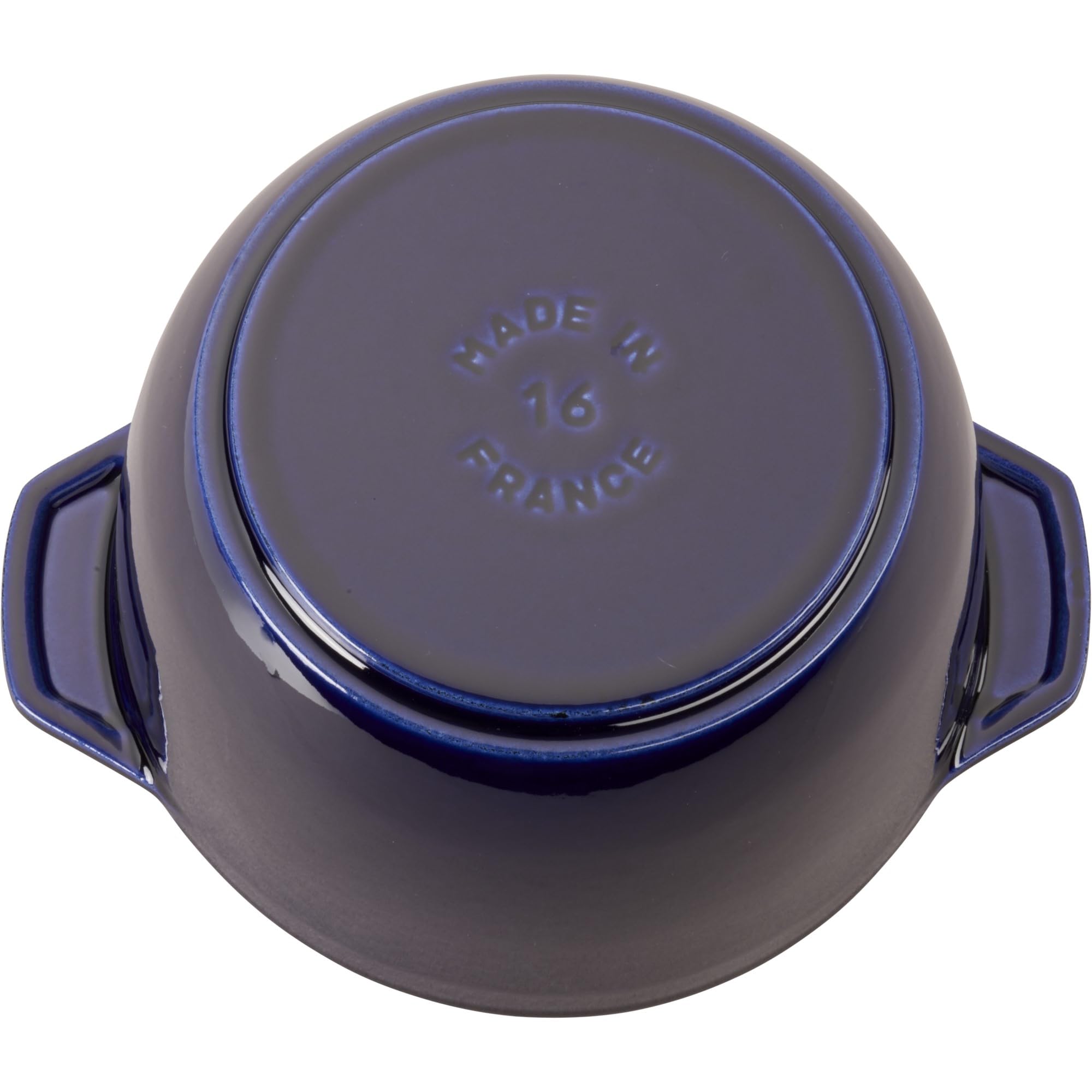 Premium Staub Cast Iron 1.5-Quart Petite French Oven - Authentic Dark Blue Enameled Dutch Oven, Made in France | Perfect for Soups, Stews, Baking & Slow Cooking