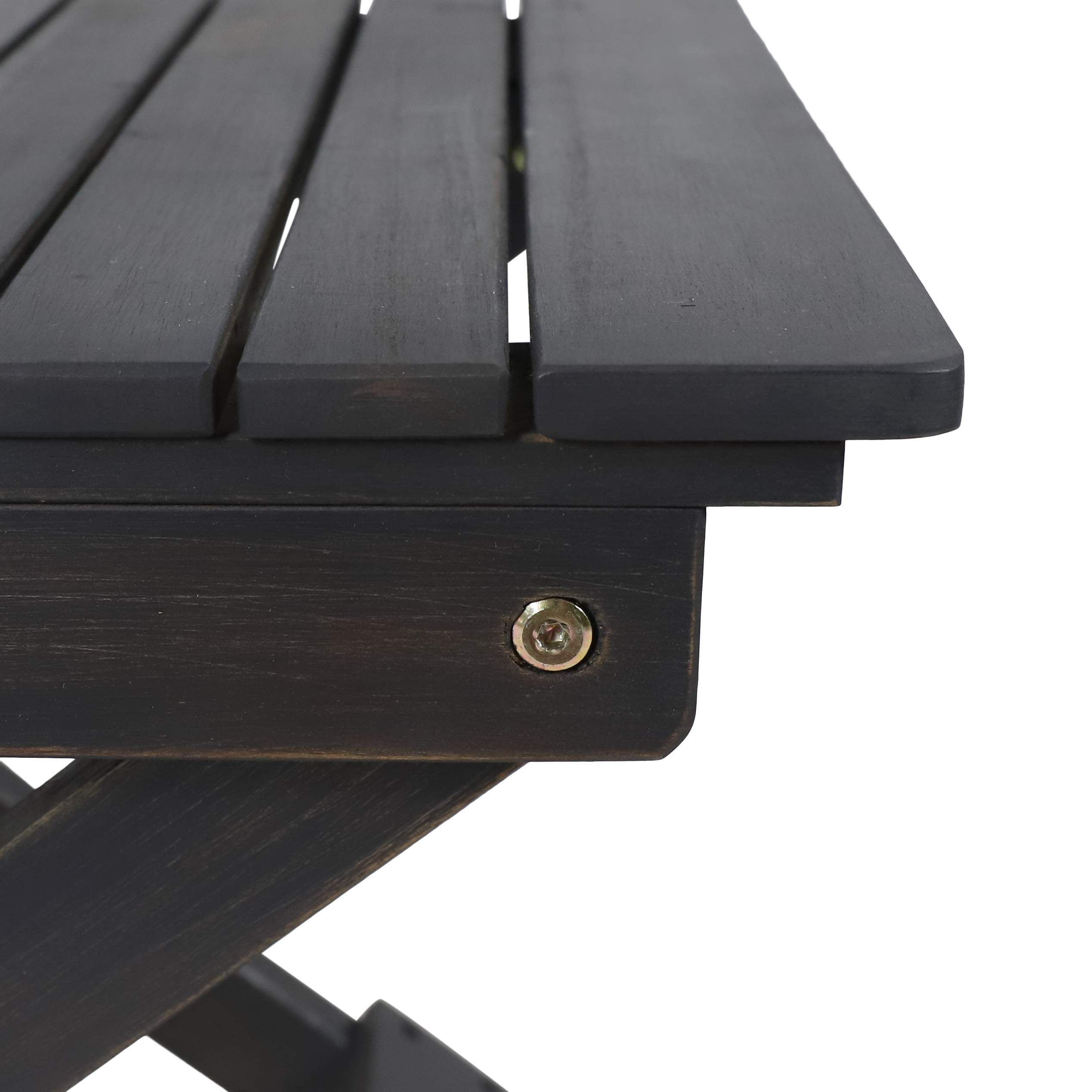 Christopher Knight Home Cornelia Outdoor Folding Side Table - Dark Gray Patio Furniture for Poolside, Garden & Balcony Use