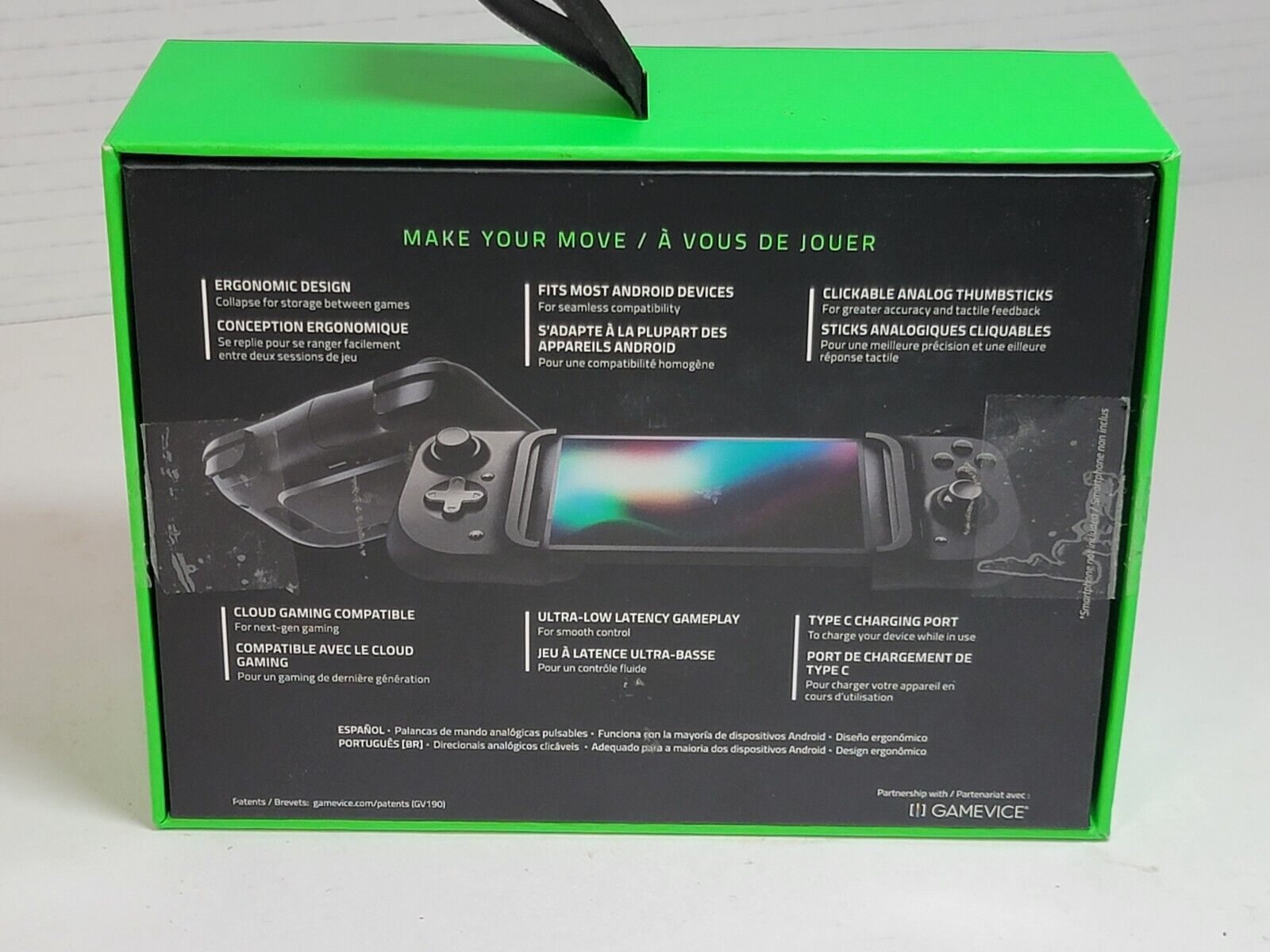 Razer Kishi Mobile Game Controller for Android - Universal USB-C Gamepad Compatible with Xbox Game Pass, Xcloud, Stadia, GeForce Now & PS Remote Play | Pass-Through Charging | Ergonomic Grip for Samsung & Most Phones | Perfect for Cloud Gaming & Mobile Esports