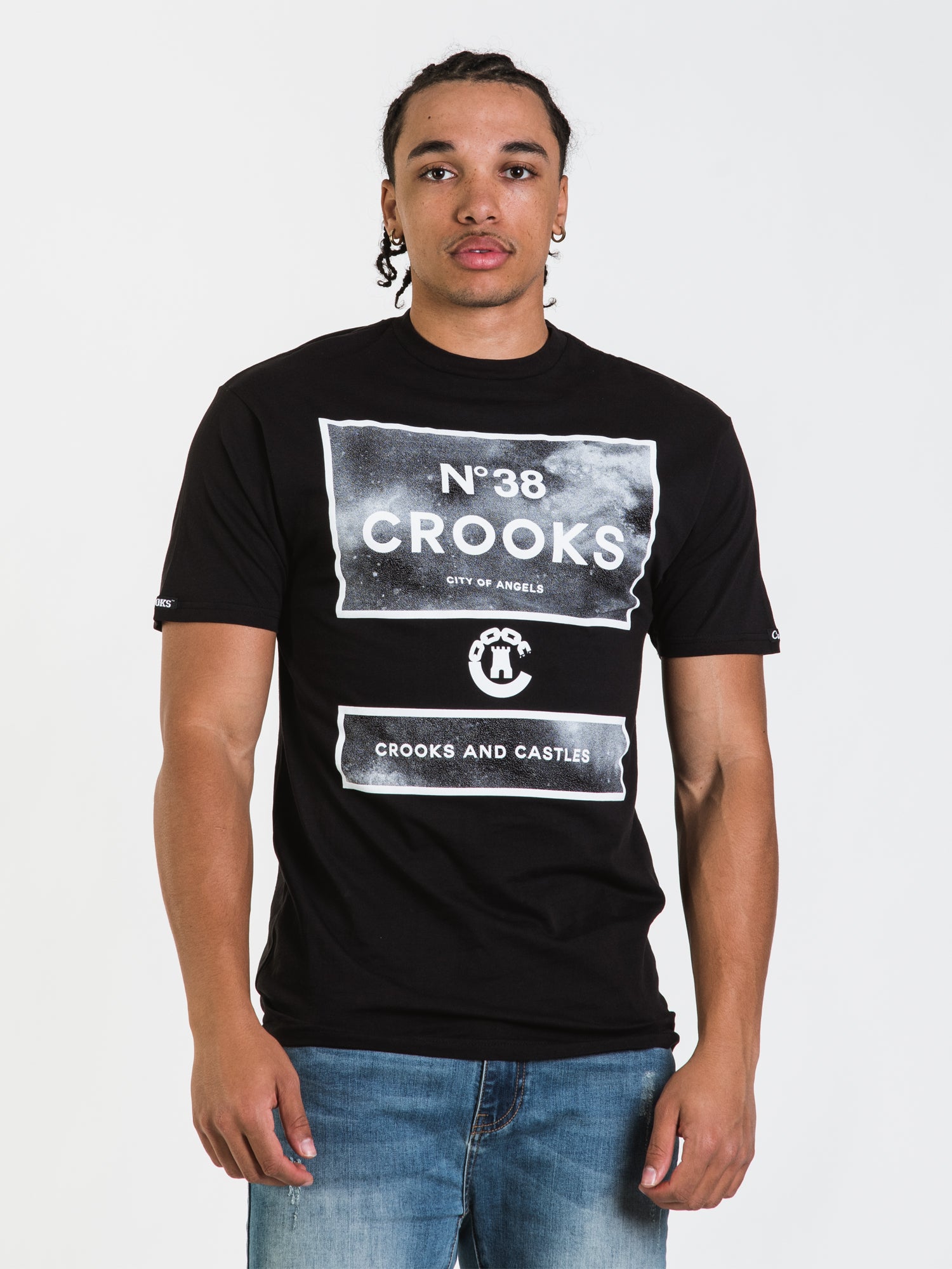 Crooks & Castles Klepto Dust Graphic T-Shirt for Men - Vintage Streetwear Style - Perfect for Casual Wear, Street Fashion, and Urban Outfits