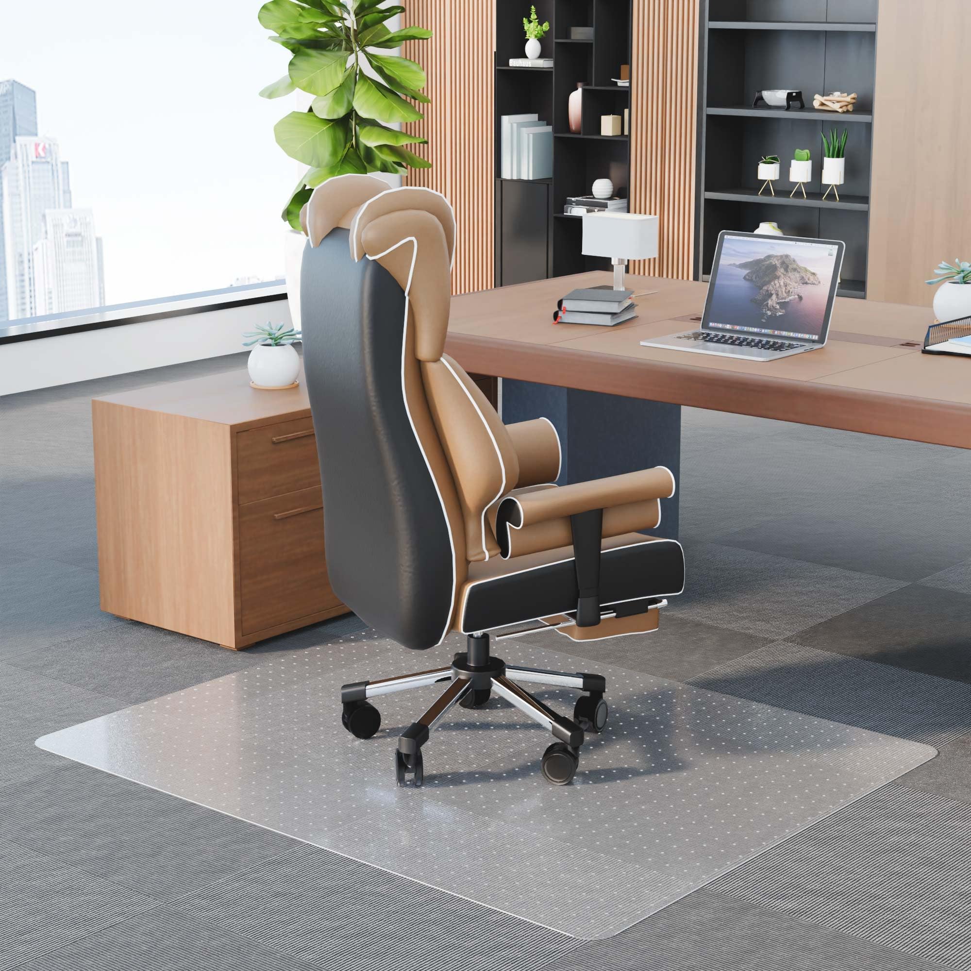 Clear Office Chair Mat for Low Pile Carpet - 55