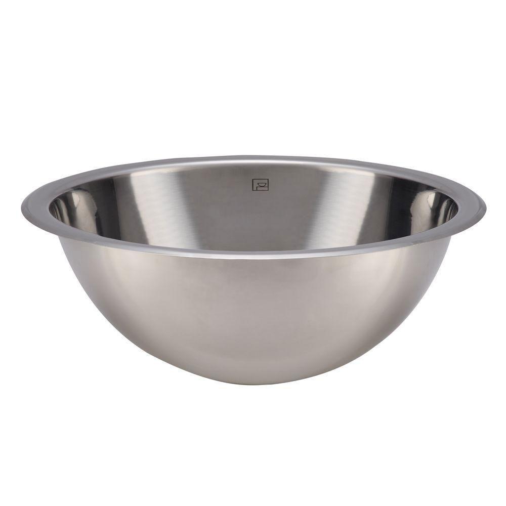 Decolav Simply Stainless Round Drop-in Bathroom Sink - Polished Stainless Steel 524005 - Perfect for Modern Bathroom Vanities & Small Space Installations