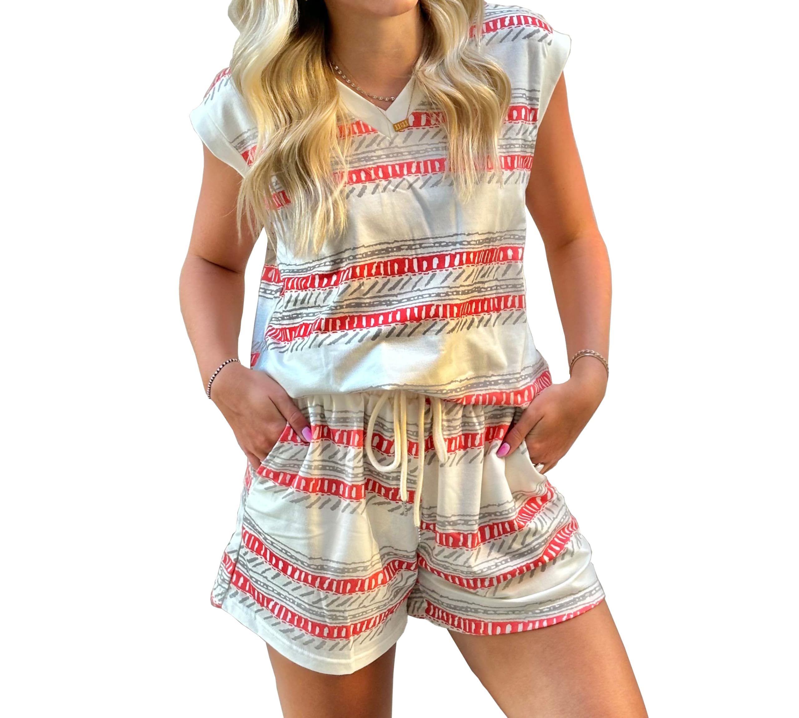 Women's Soft Lounge Sets - Short Sleeve T-Shirt & Comfortable Shorts Pajama Set | Perfect for Sleepwear, Yoga, and Relaxing at Home