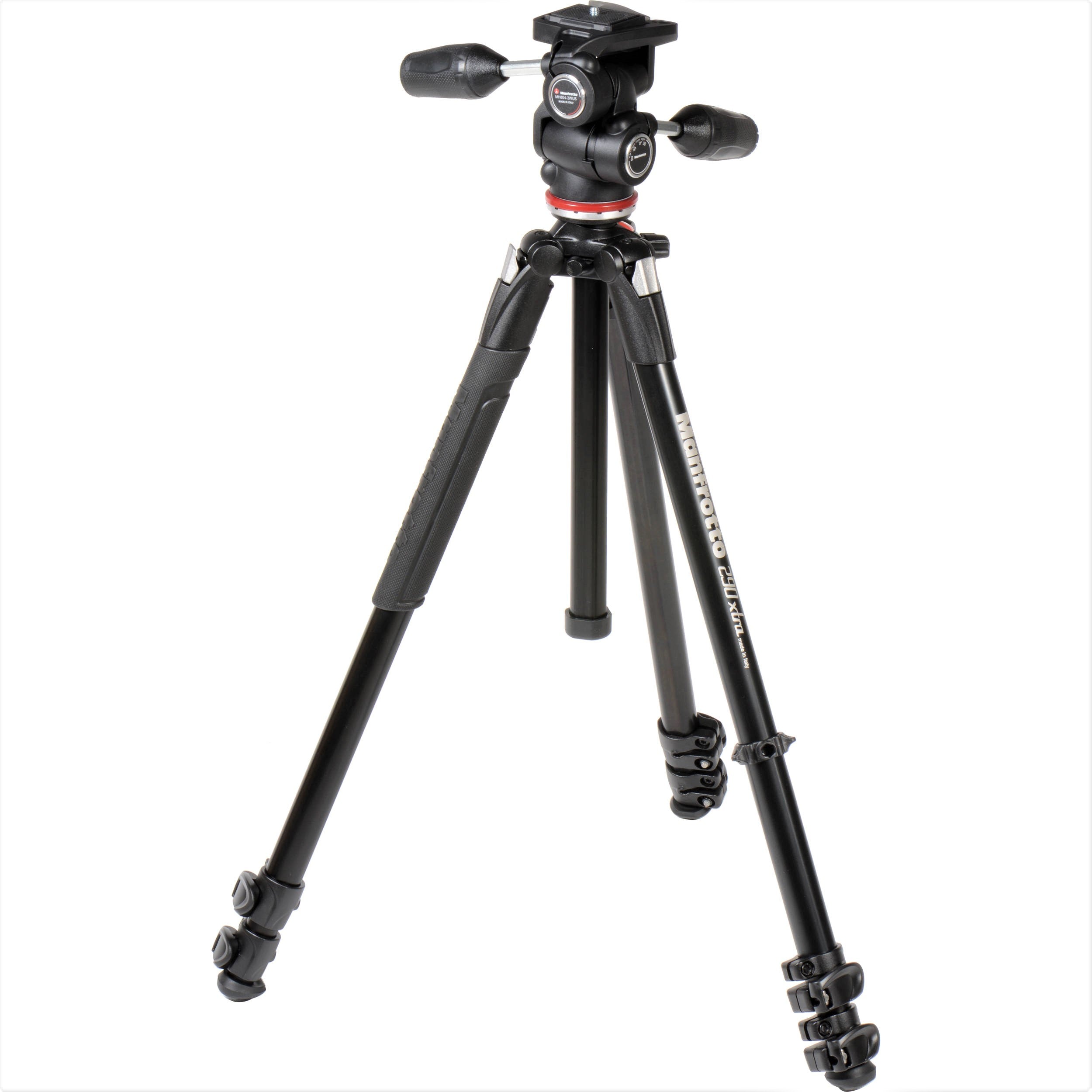 Manfrotto 290 Xtra Aluminum Tripod with 804 3-Way Pan/Tilt Head - Professional Camera Tripod for Photography & Videography - Perfect for Travel, Studio & Outdoor Shooting