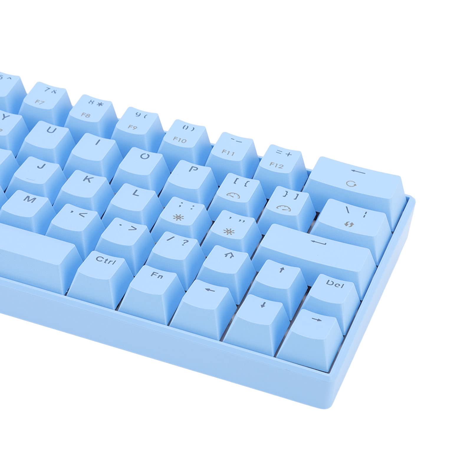 ASHATA 64-Key Wireless Mechanical Gaming Keyboard - 2.4G & USB-C Wired, Rechargeable Battery, Ergonomic Design with Blue Switches for PC & Desktop Gamers | Perfect for FPS, MOBA & Office Work