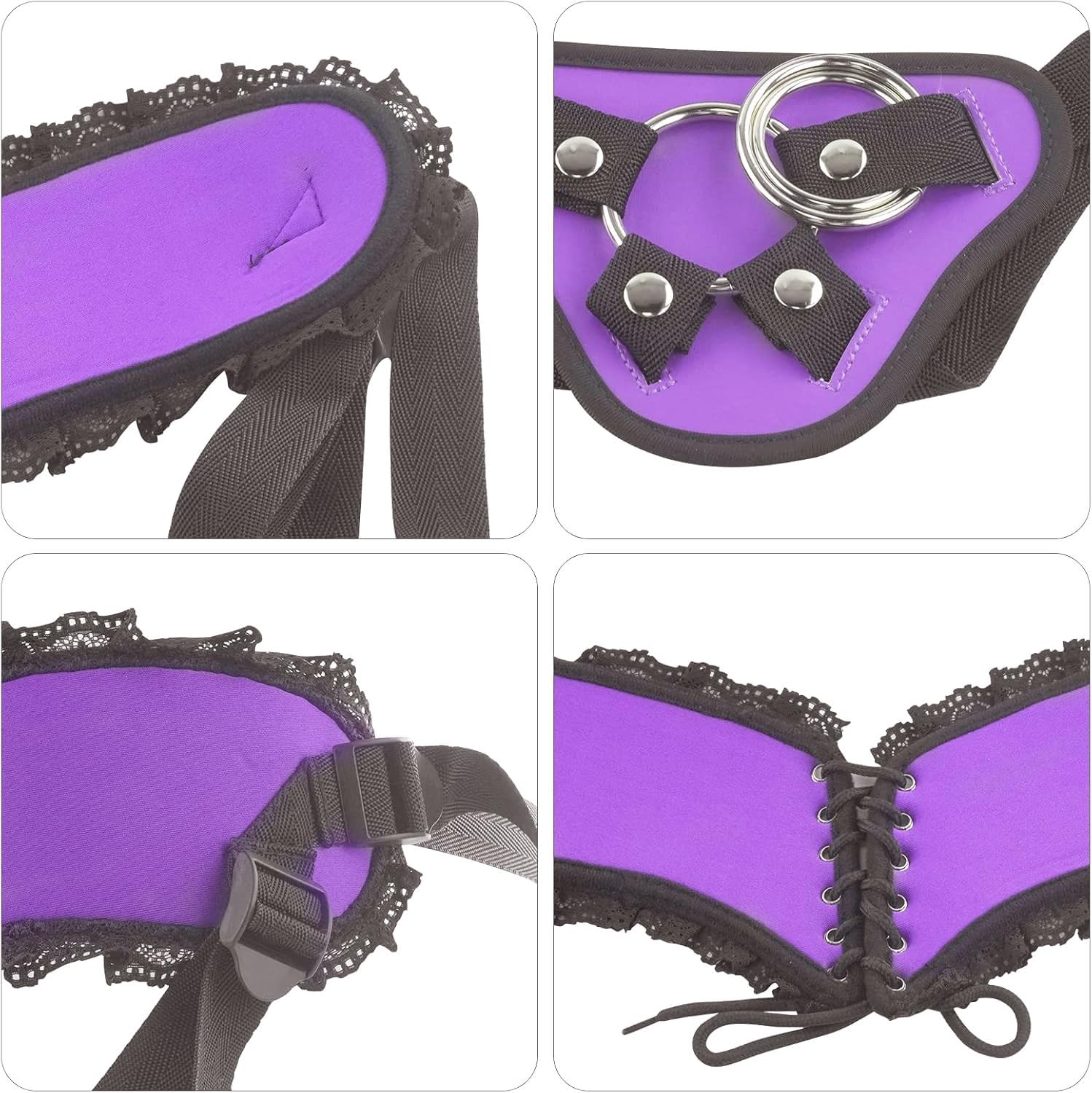 Realistic Strap-On Dildo with Removable G-Spot Stimulator - Adjustable Wearable Harness for Women & Couples - Perfect for Solo Play, Lesbian Couples & BDSM Exploration